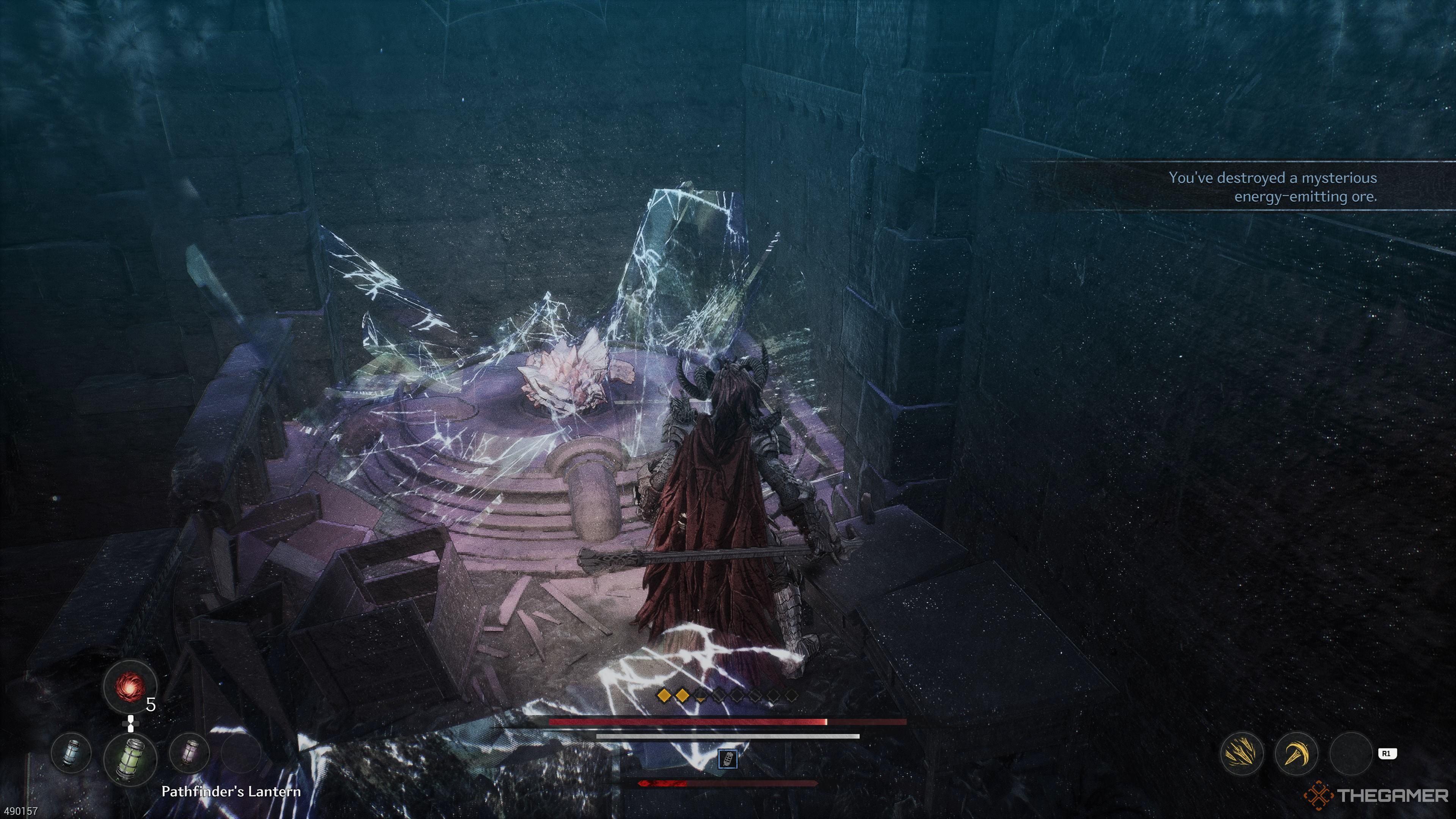 The first Soulstone in the Why Have You Forsaken Us Stage in The First Berserker Khazan.