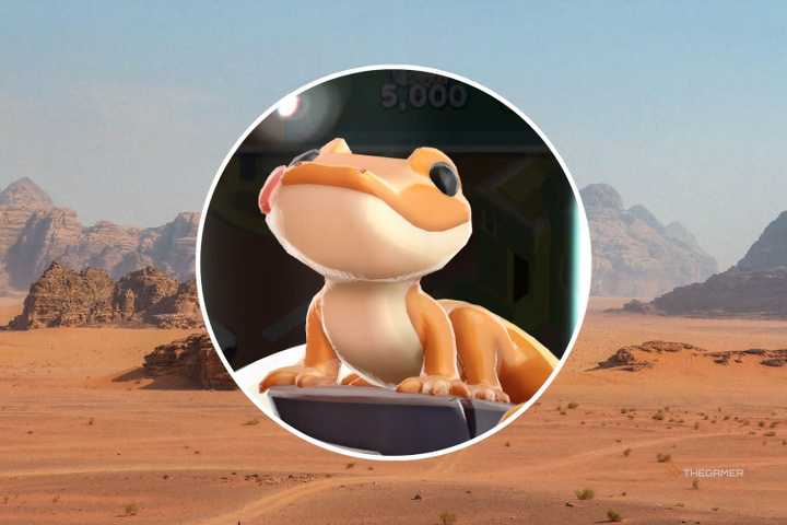 The lizard board token in Monopoly Go as the grand prize for Desert Bloom Partners.