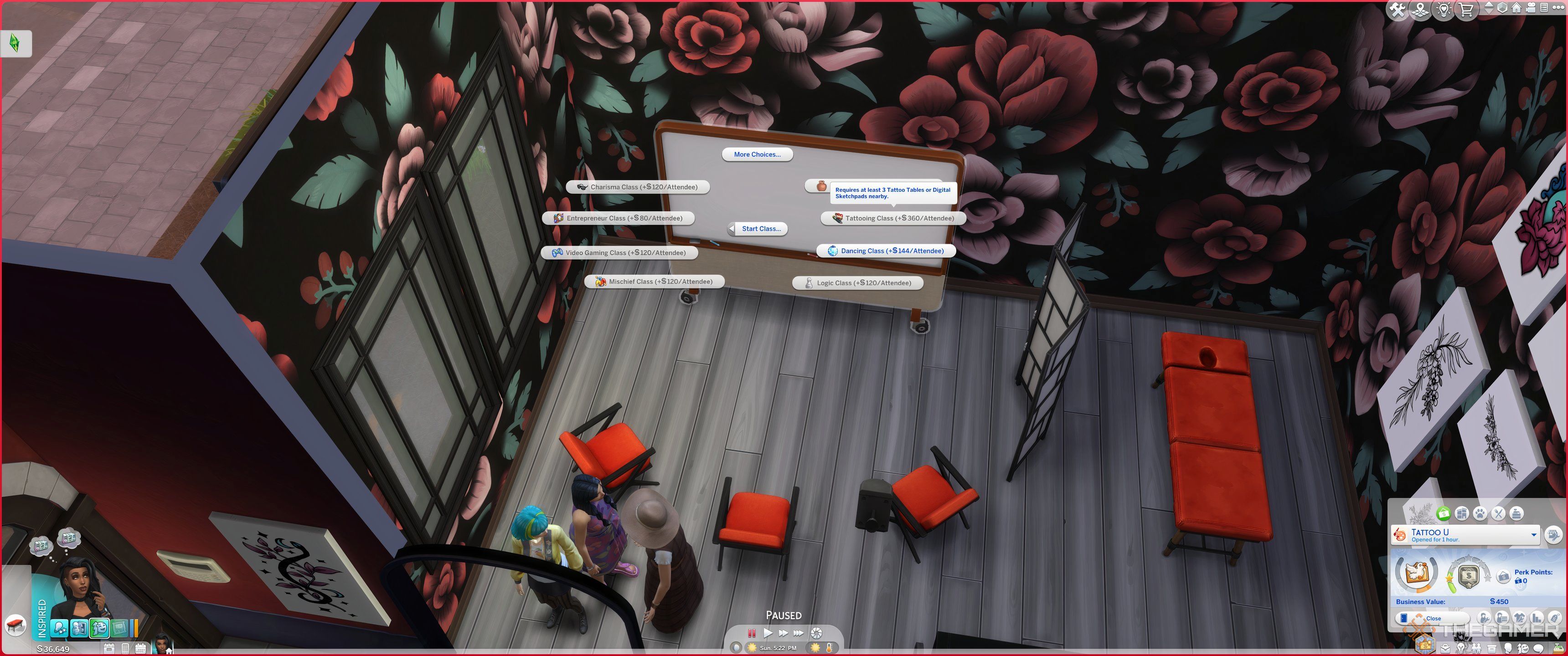The Sims 4 Businesses and Hobbies class requirements