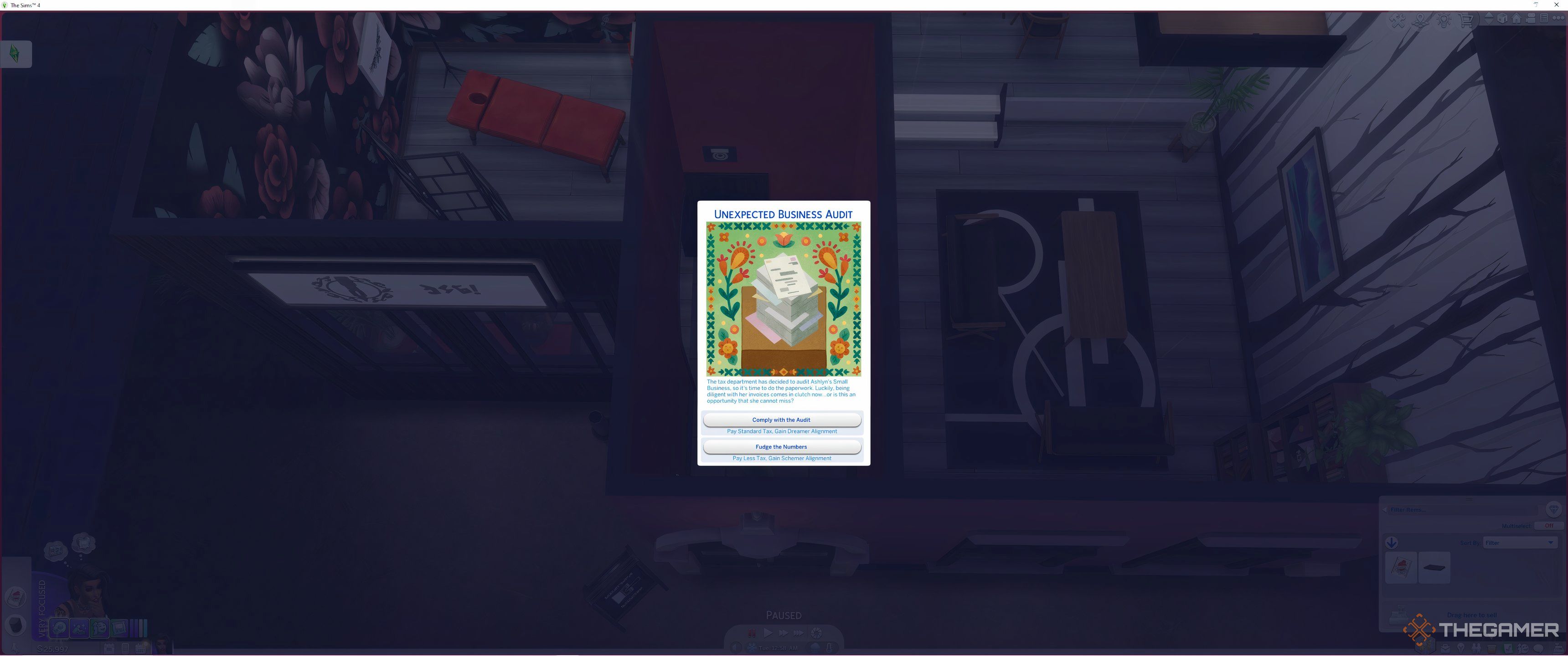 The Sims 4 Businesses and Hobbies Inspection screen choice-1