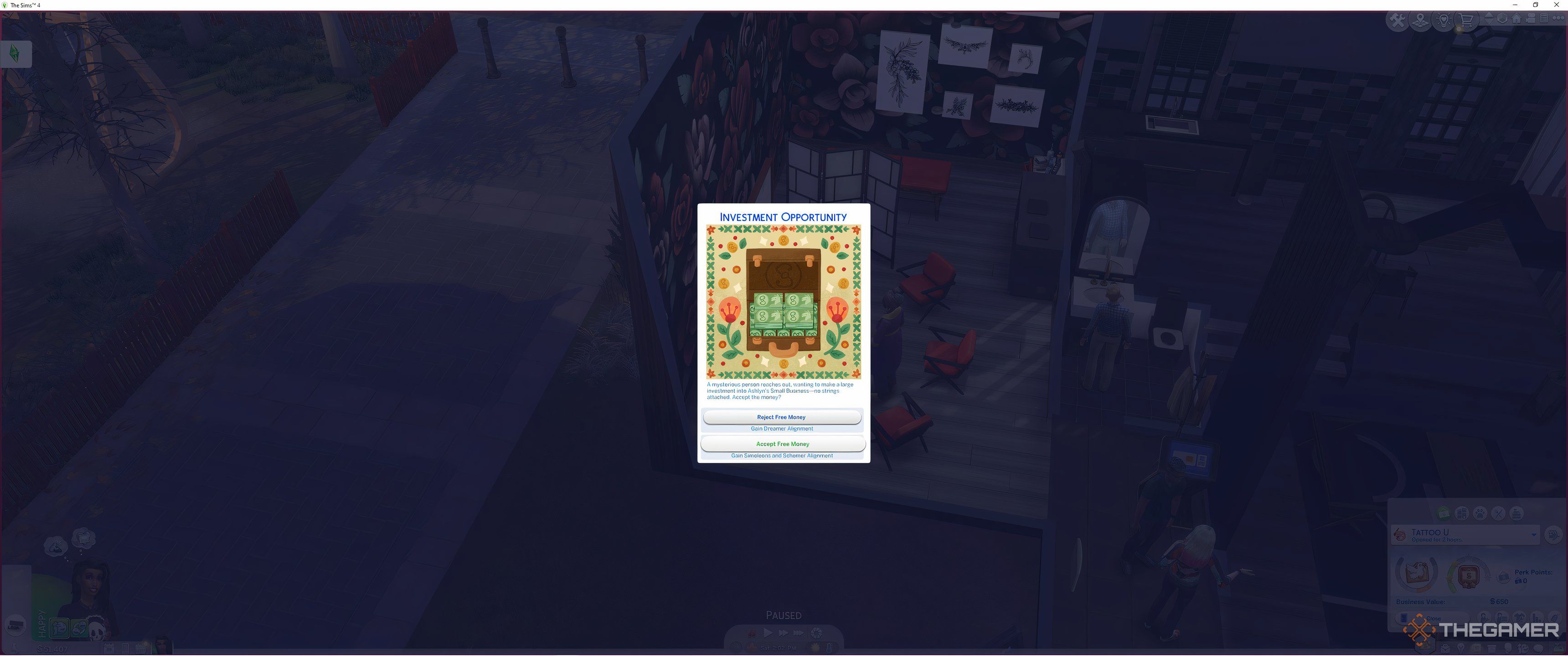 The Sims 4 Businesses and Hobbies Investment opportunity dilemna.