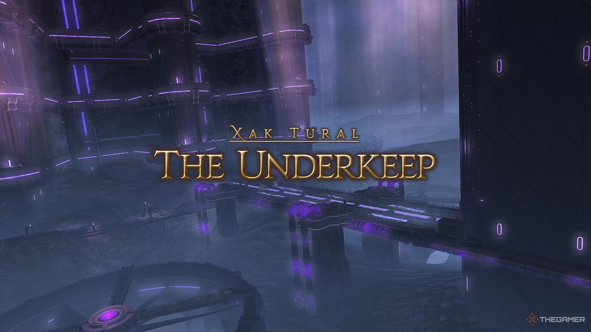 The title and introduction cutscene to The Underkeep Dungeon in Final Fantasy 14.