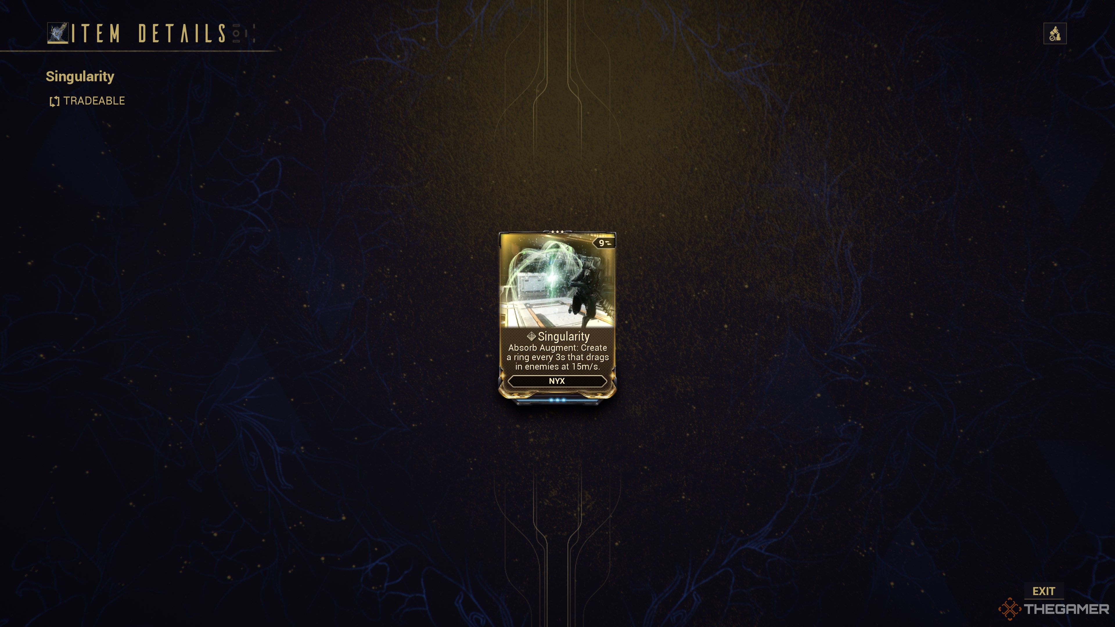 Warframe Singularity Augment