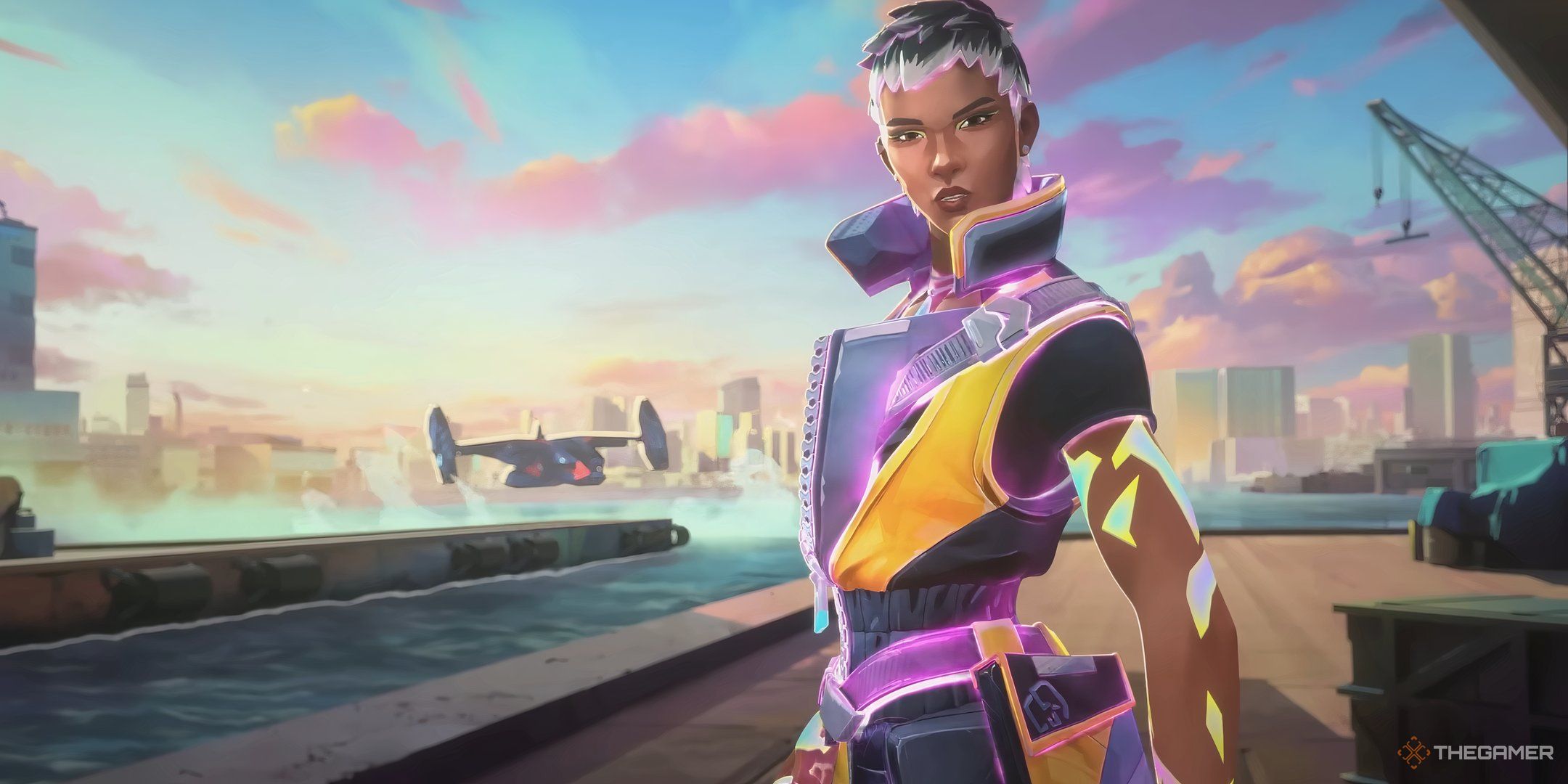 A screenshot of Waylay from her introduction trailer. 