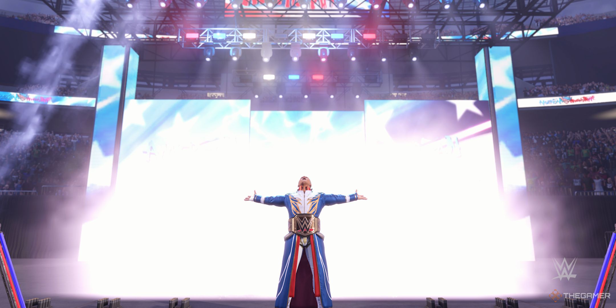 WWE 2K25 screenshot of Cody Rhodes making his entrance.