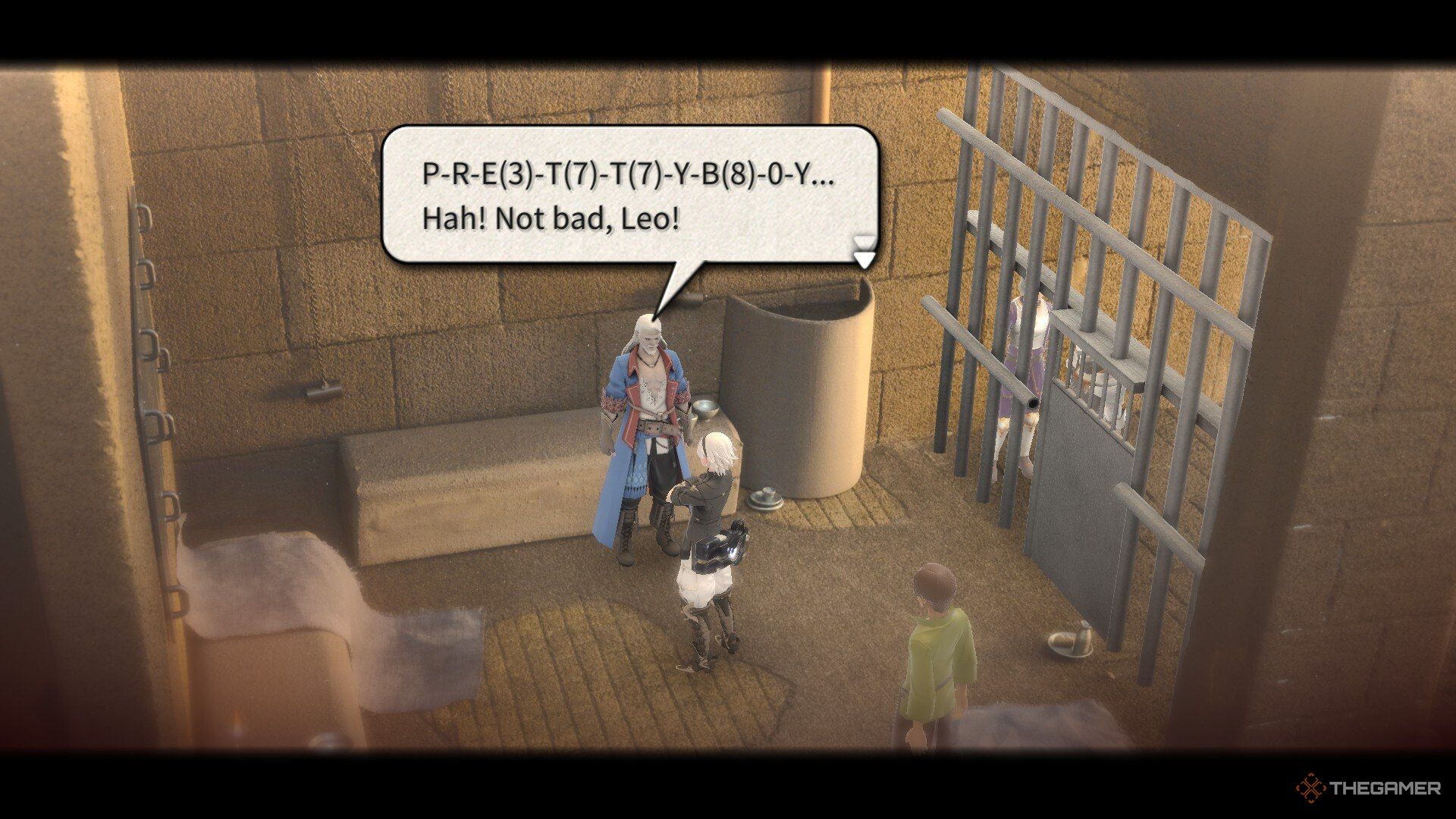 Zinikr laughs at Leo being called a pretty boy in Fantasian Neo Dimension.