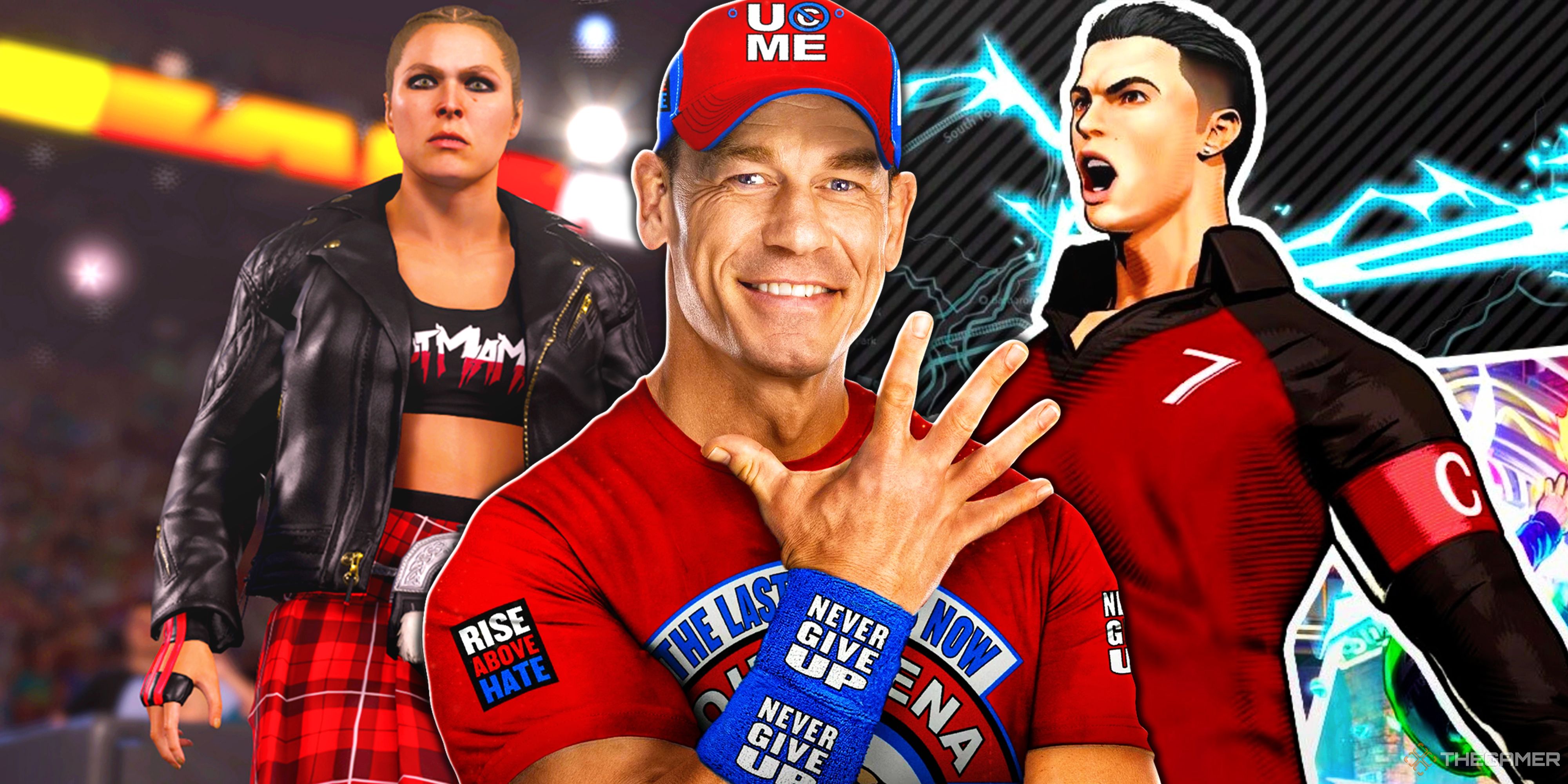 Ronda Rousey, John Cena and Cristiano Ronaldo.