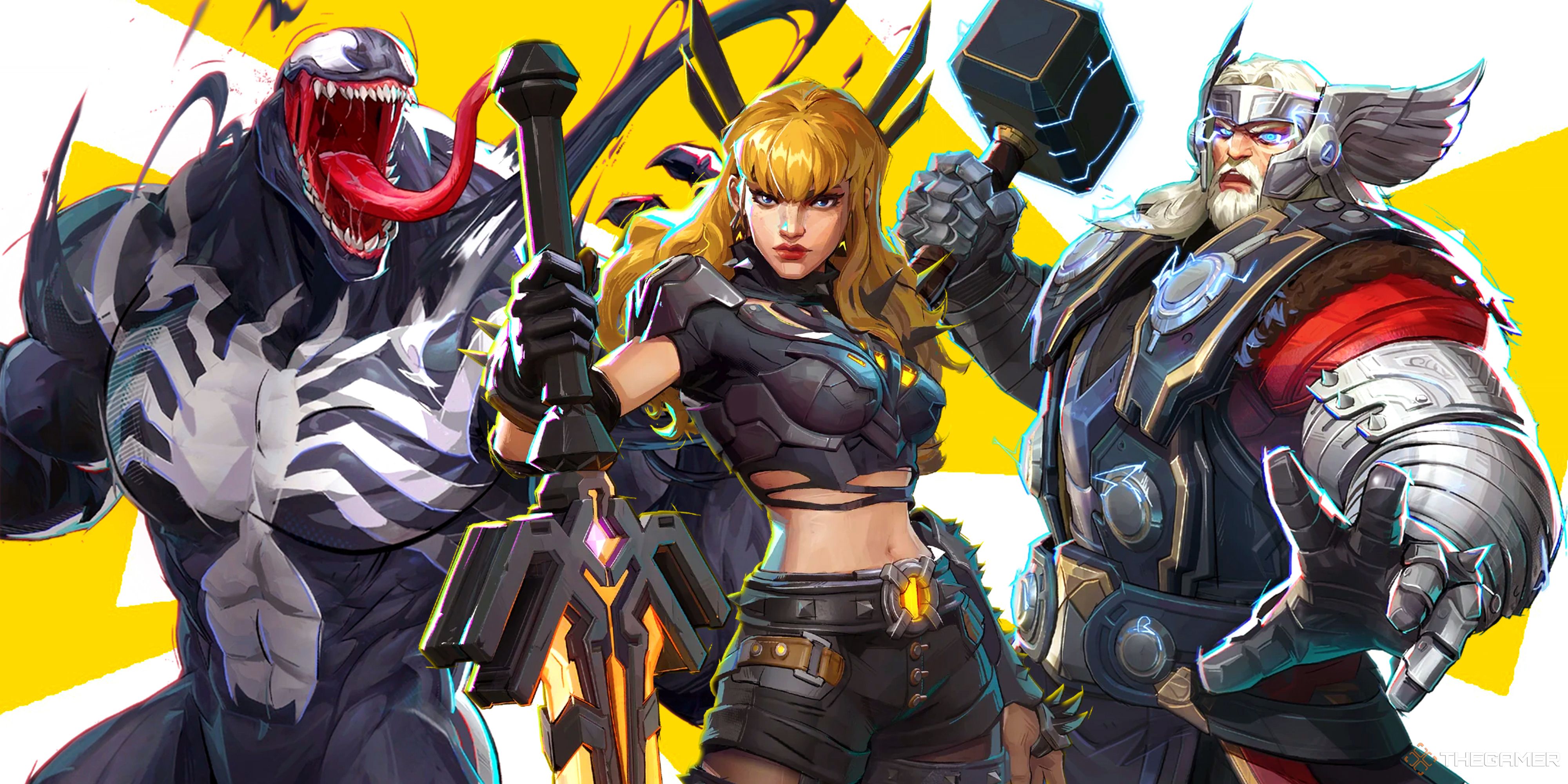 Venom, Magik and Thor.