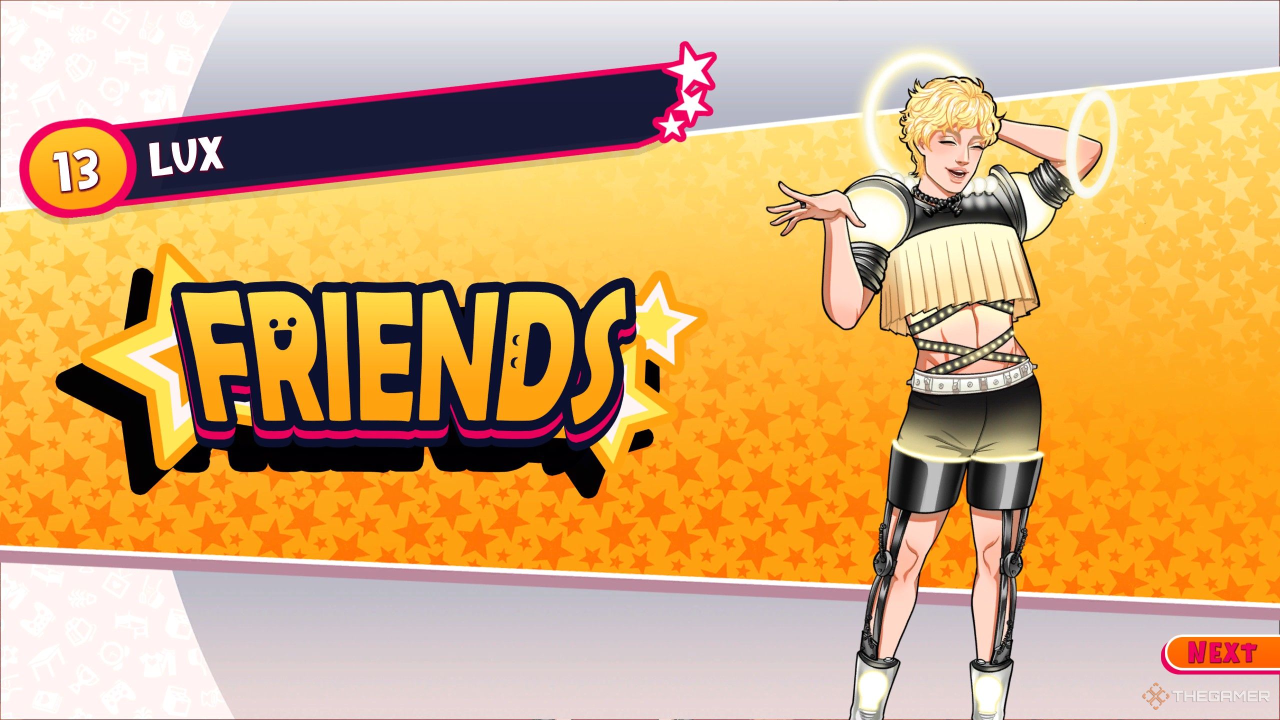 A friend relationship with Lux in Date Everything.