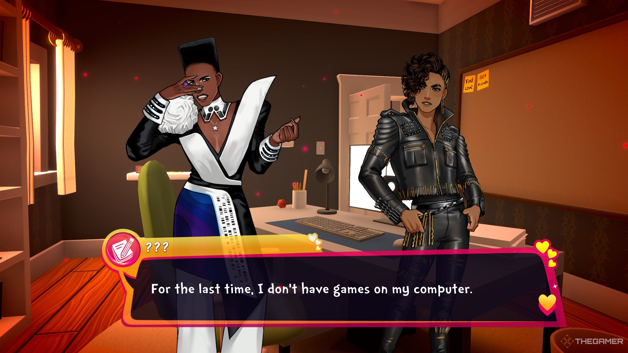 Bobby talking with another character in Date Everything.