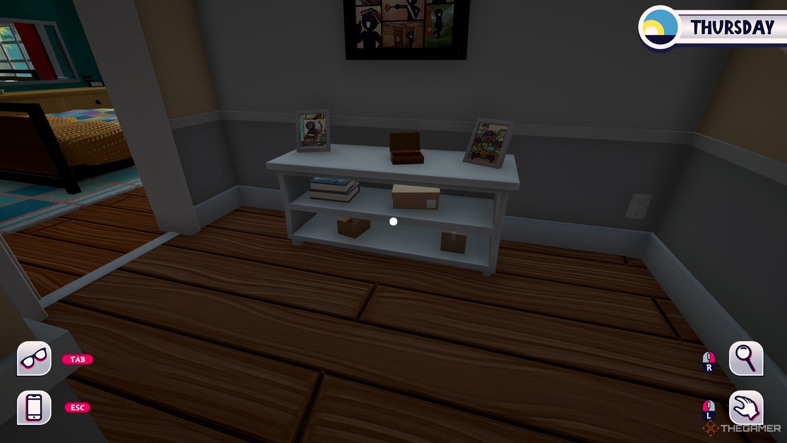 Date Everything Boxes upstairs hallway room.