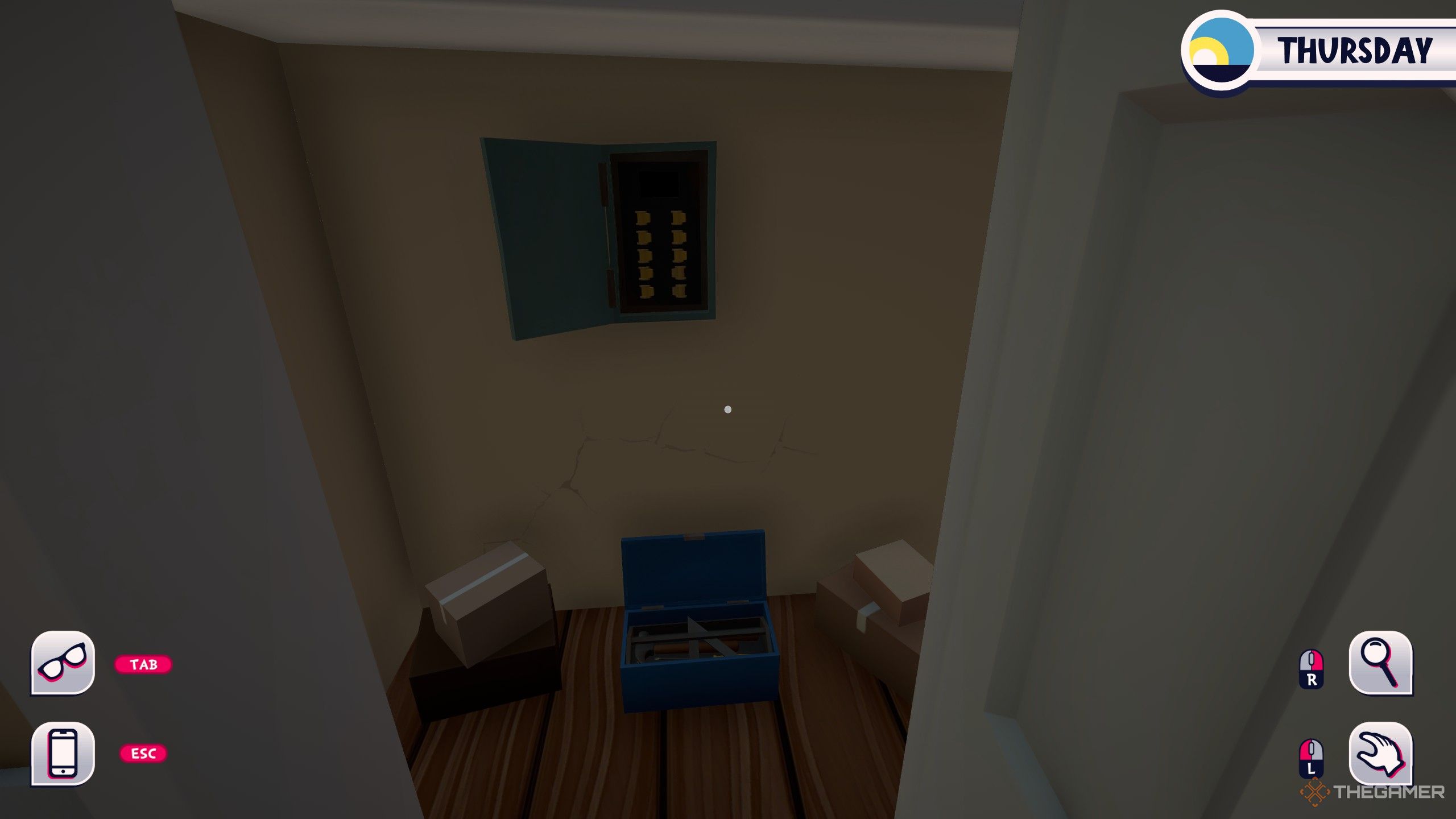 Date Everything Boxes circuit breaker room.