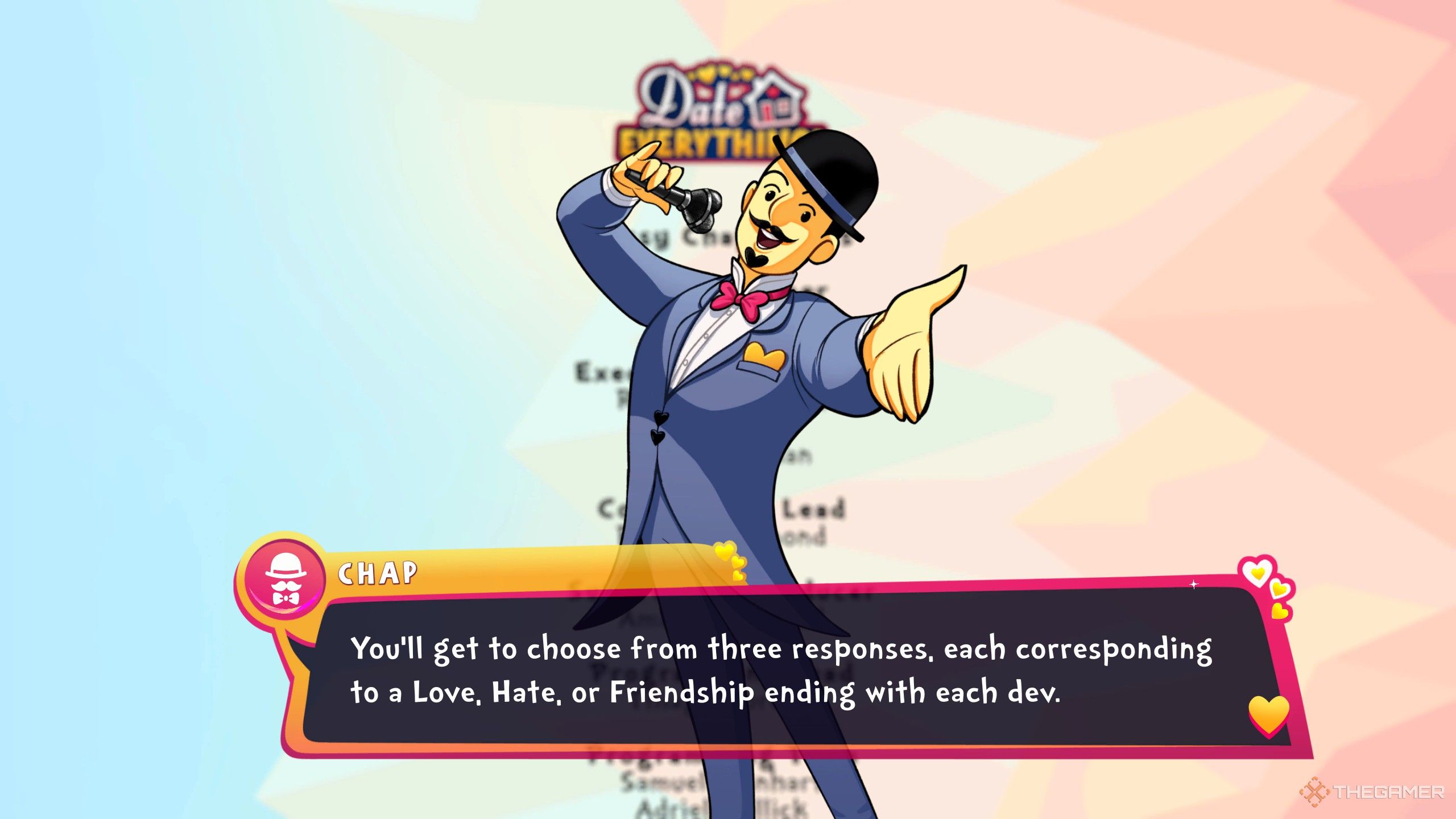 Sassy chap explaining how the dating game works in date everything.
