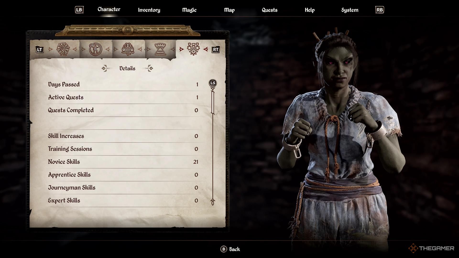 A Dark Elf stands facing us in Oblivion Remastered.