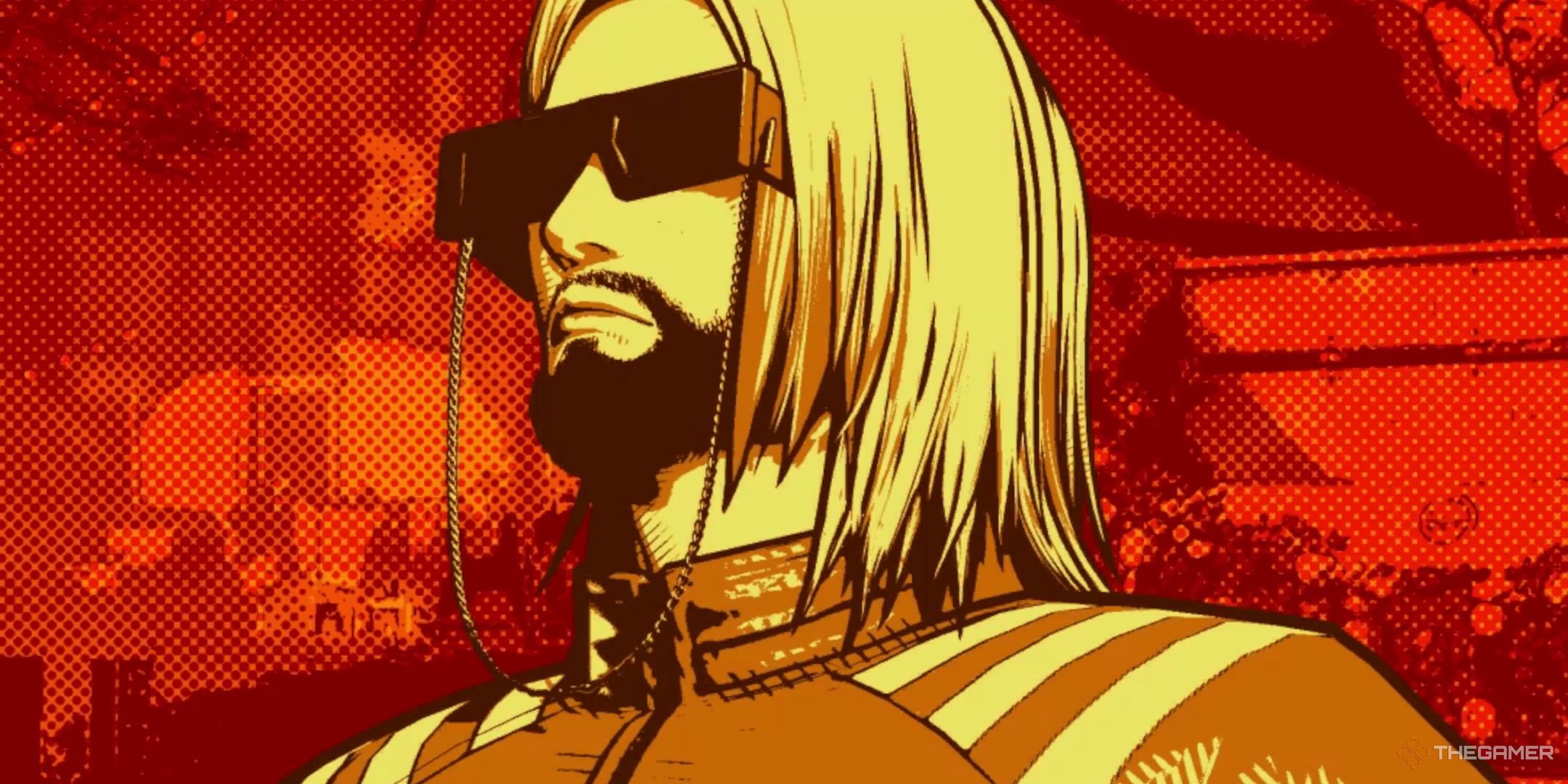 A stylized picture of Salvatore Ganacci from Fatal Fury City of the Wolves.