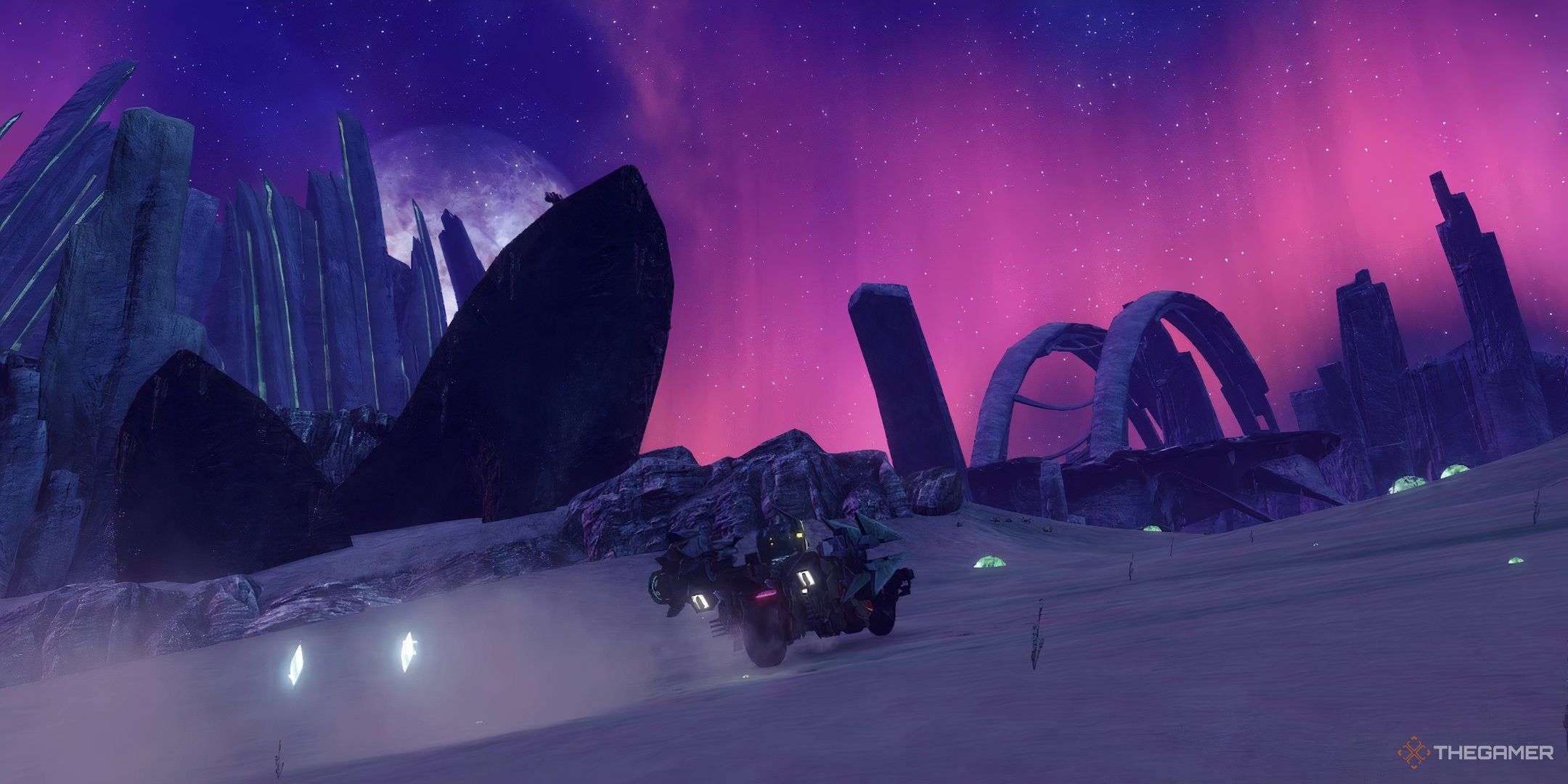 An aurora in Sylvalum in Xenoblade Chronicles X