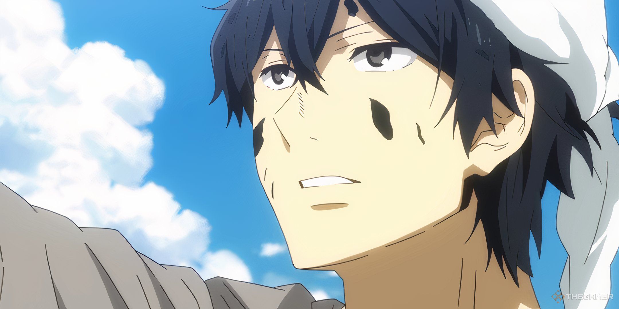 Seishuu Handa from Barakamon with calligraphy ink on his face.
