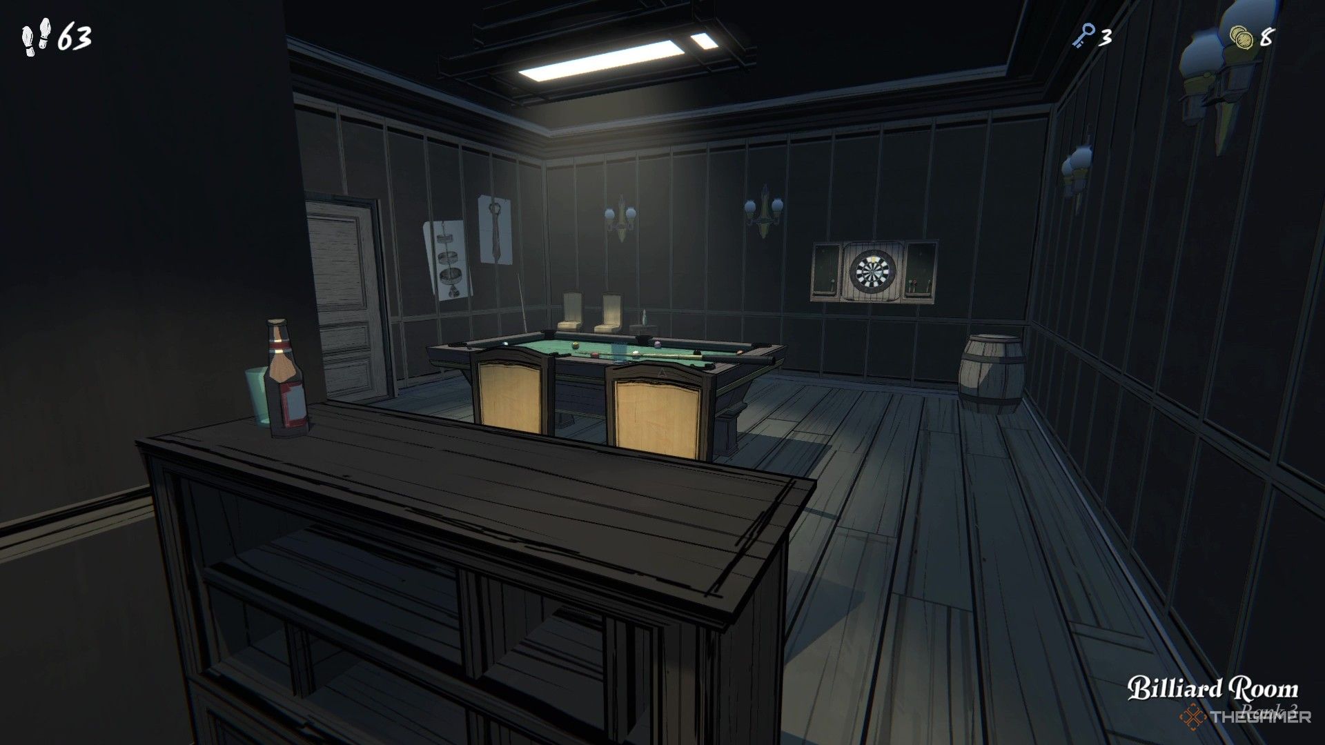 The Billiard Room in Blue Prince.