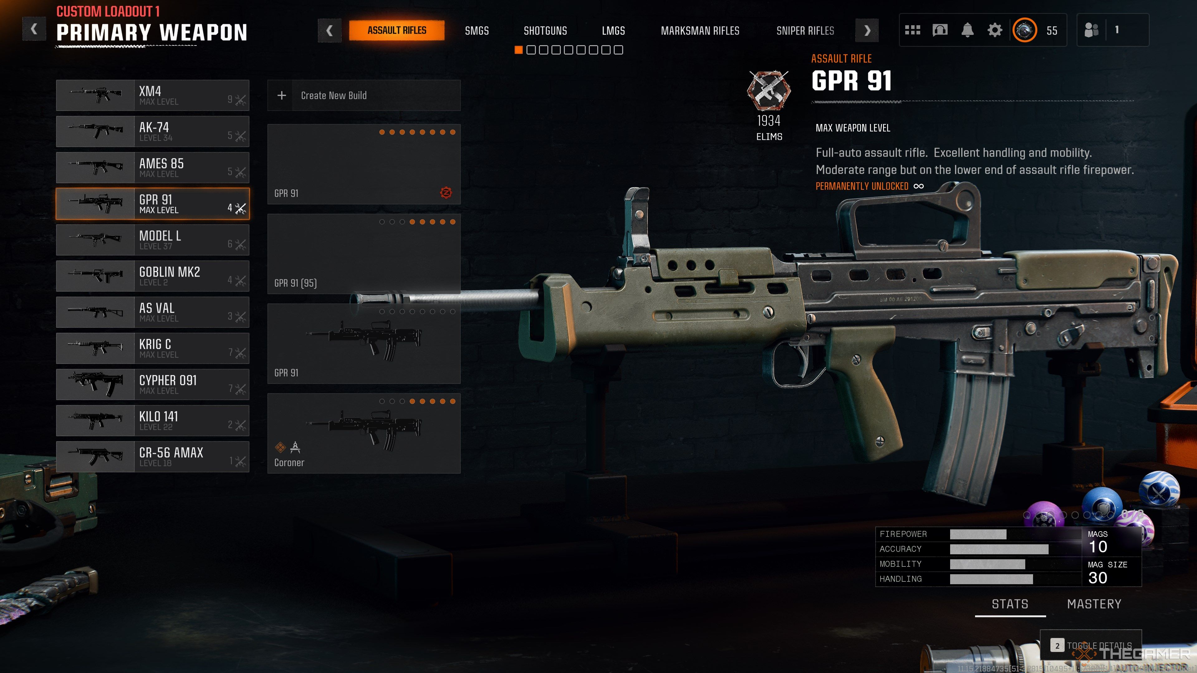 Black Ops 6 GPR In Weapon Selection Menu