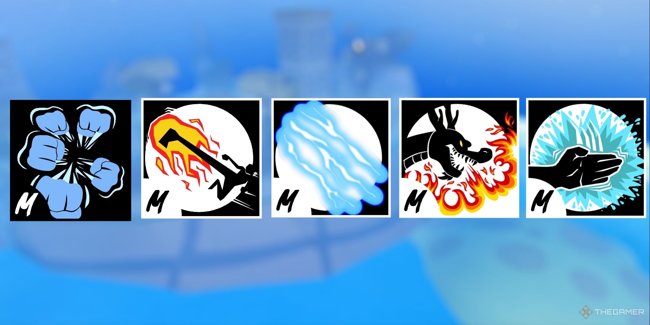 Icons of different fighting styles you need to master to Godhuman in Blox Fruits.