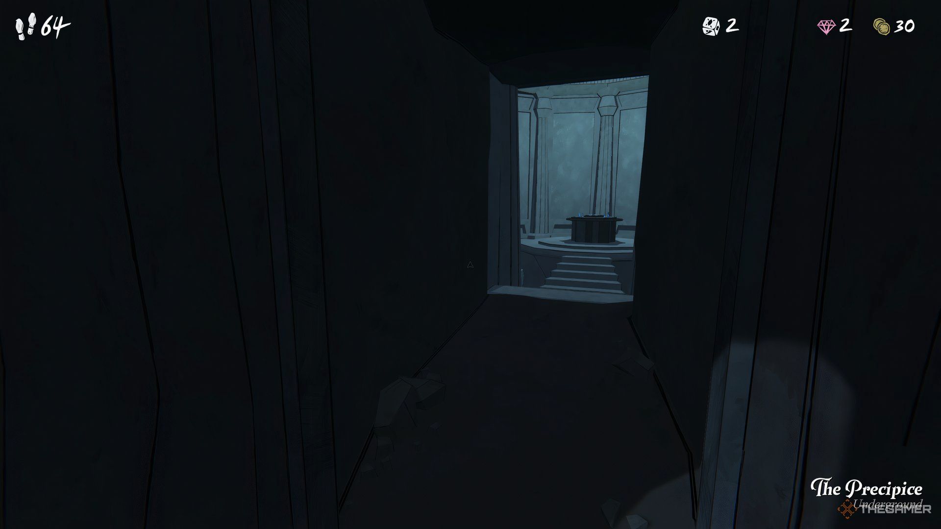 The Entrance To The Chamber In The Precipice Where The Chess Puzzle Is In Blue Prince.