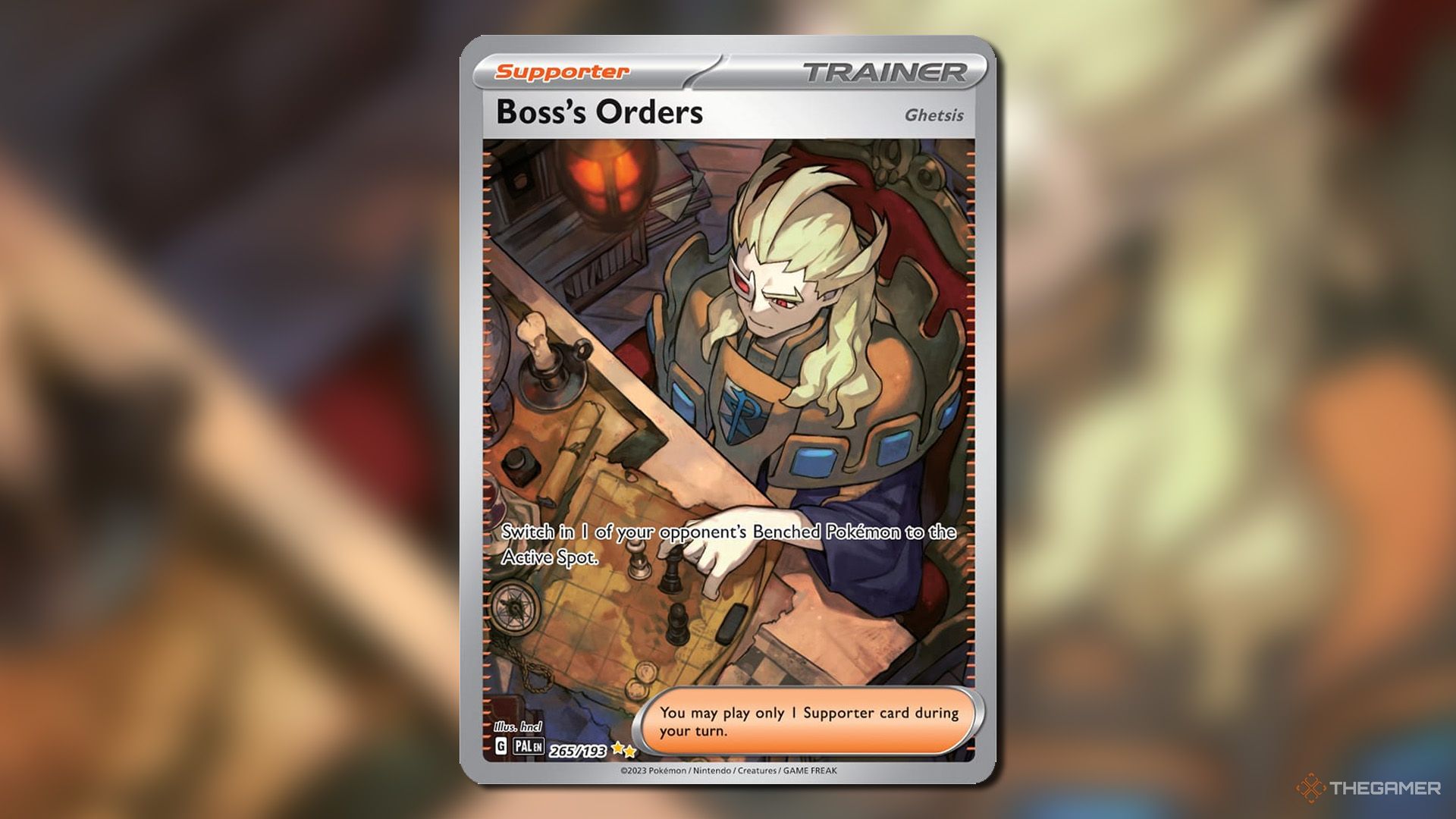 Boss's Orders card from the Paldea Evolved set in Pokemon TCG.