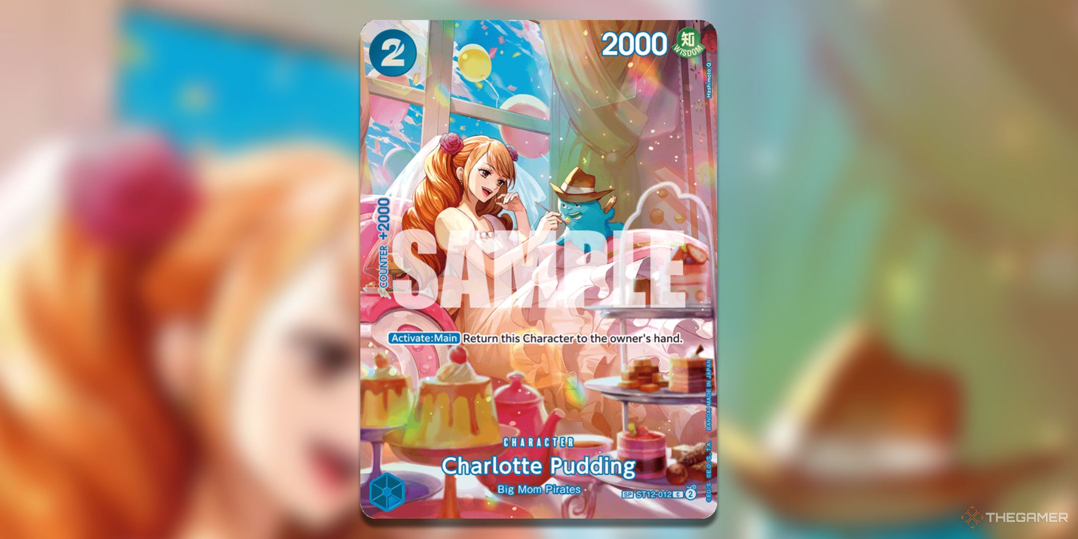 Charlotte Pudding SP card from One Piece Card Game's Royal Blood set.