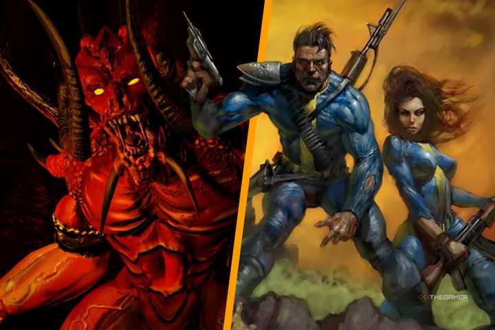 Diablo side-by-side with Fallout vault dwellers.