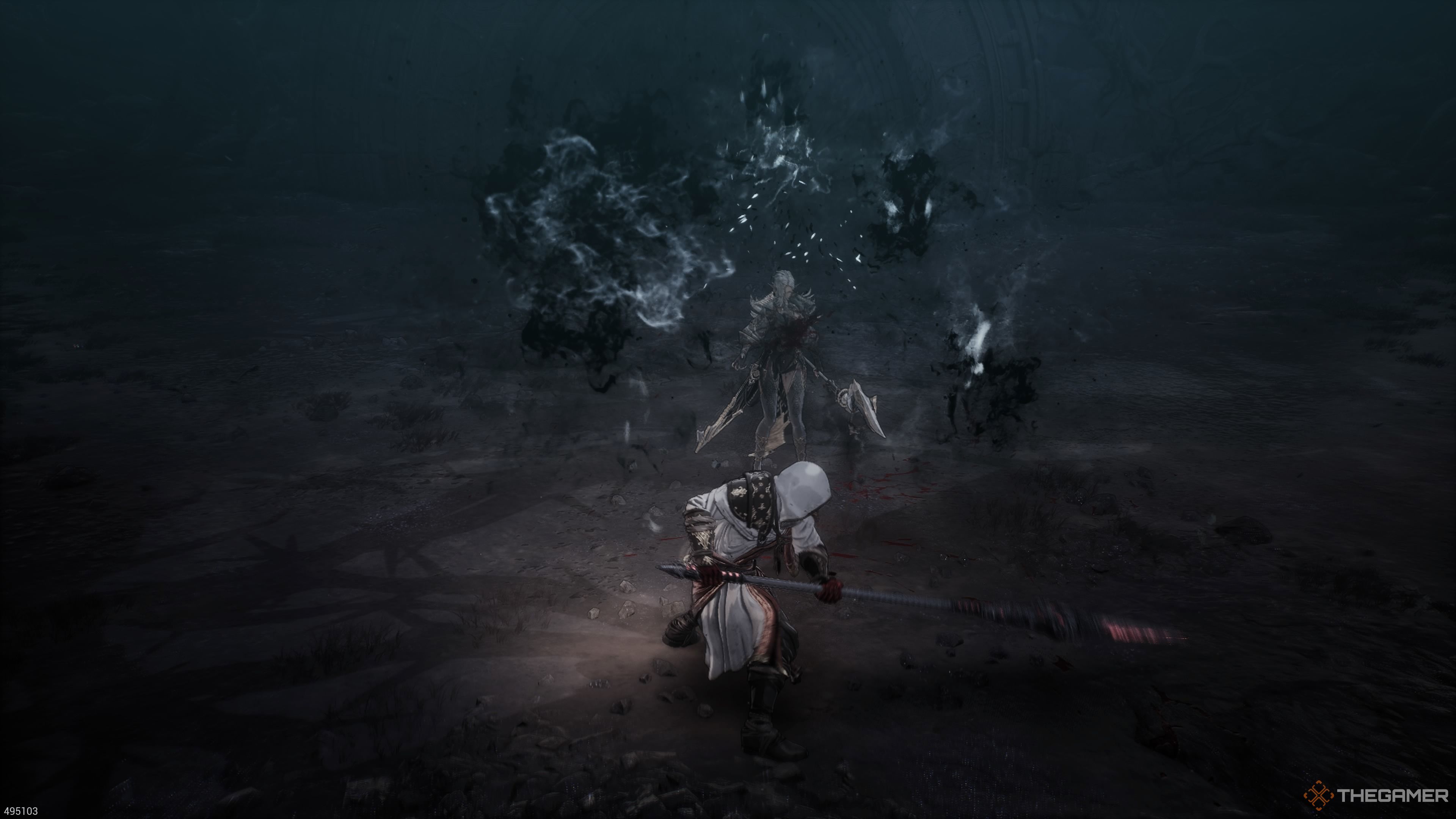 Disrupting Bellerian's skull Projectile spell in The First Berserker Khazan.