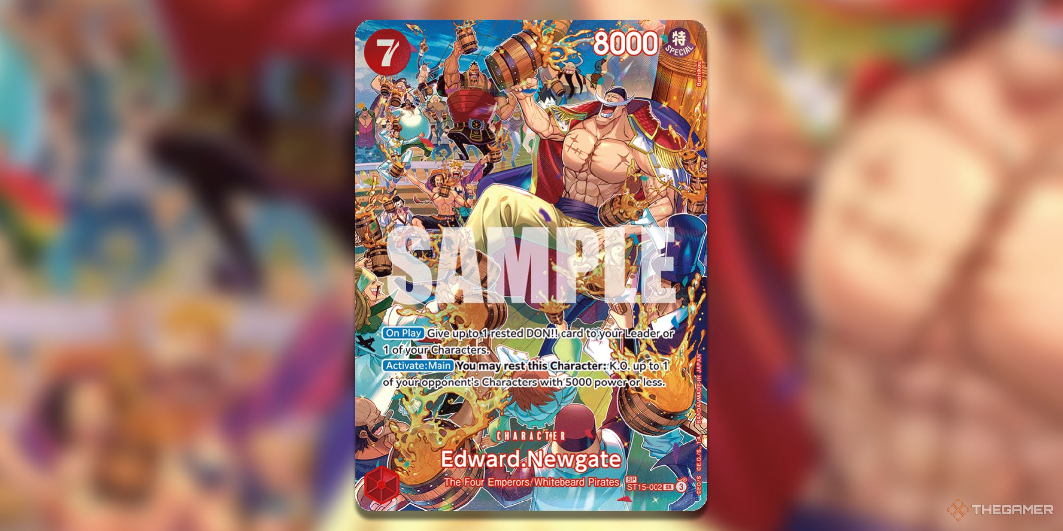 Edward.Newgate SP card from One Piece Card Game's Royal Blood set.
