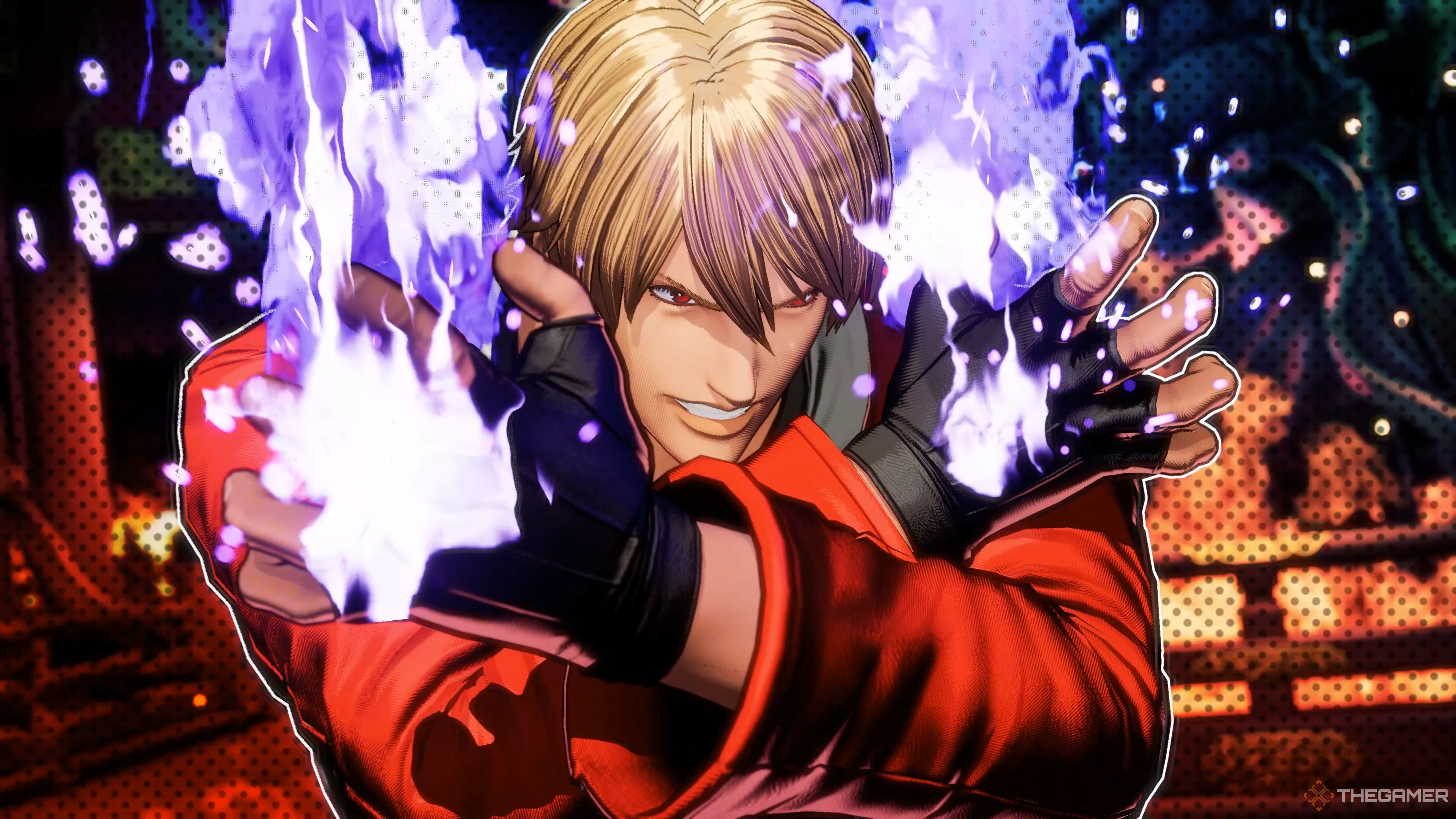 Terry Bogard executing his Raging Storm Redline Gear on Terry Bogard in Fatal Fury: City of the Wolves.