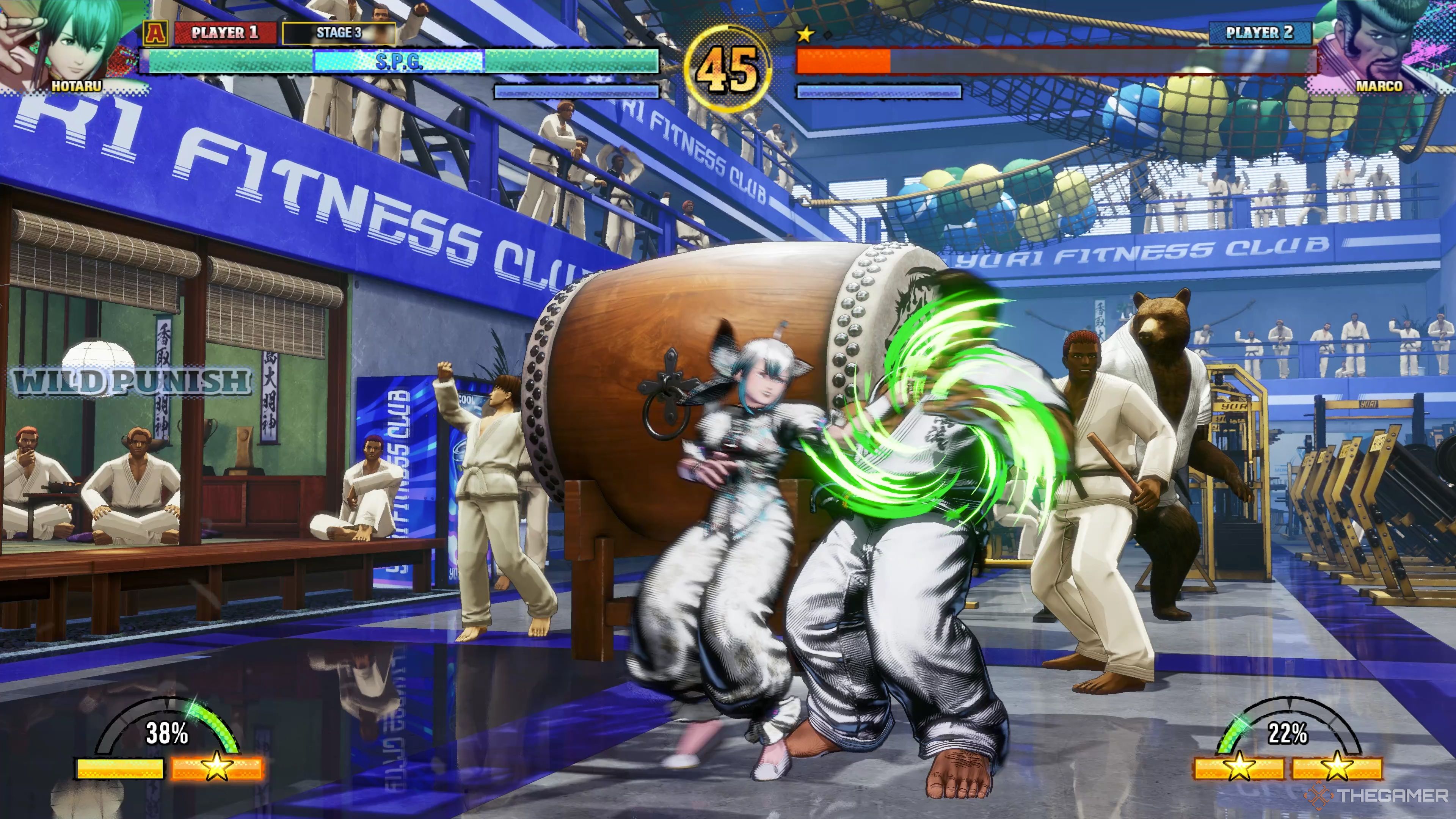 Hotaru Futaba throw-looping a CPU Level 5 Marco Rodrigues for an easy win in Arcade mode in Fatal Fury: City of the Wolves.