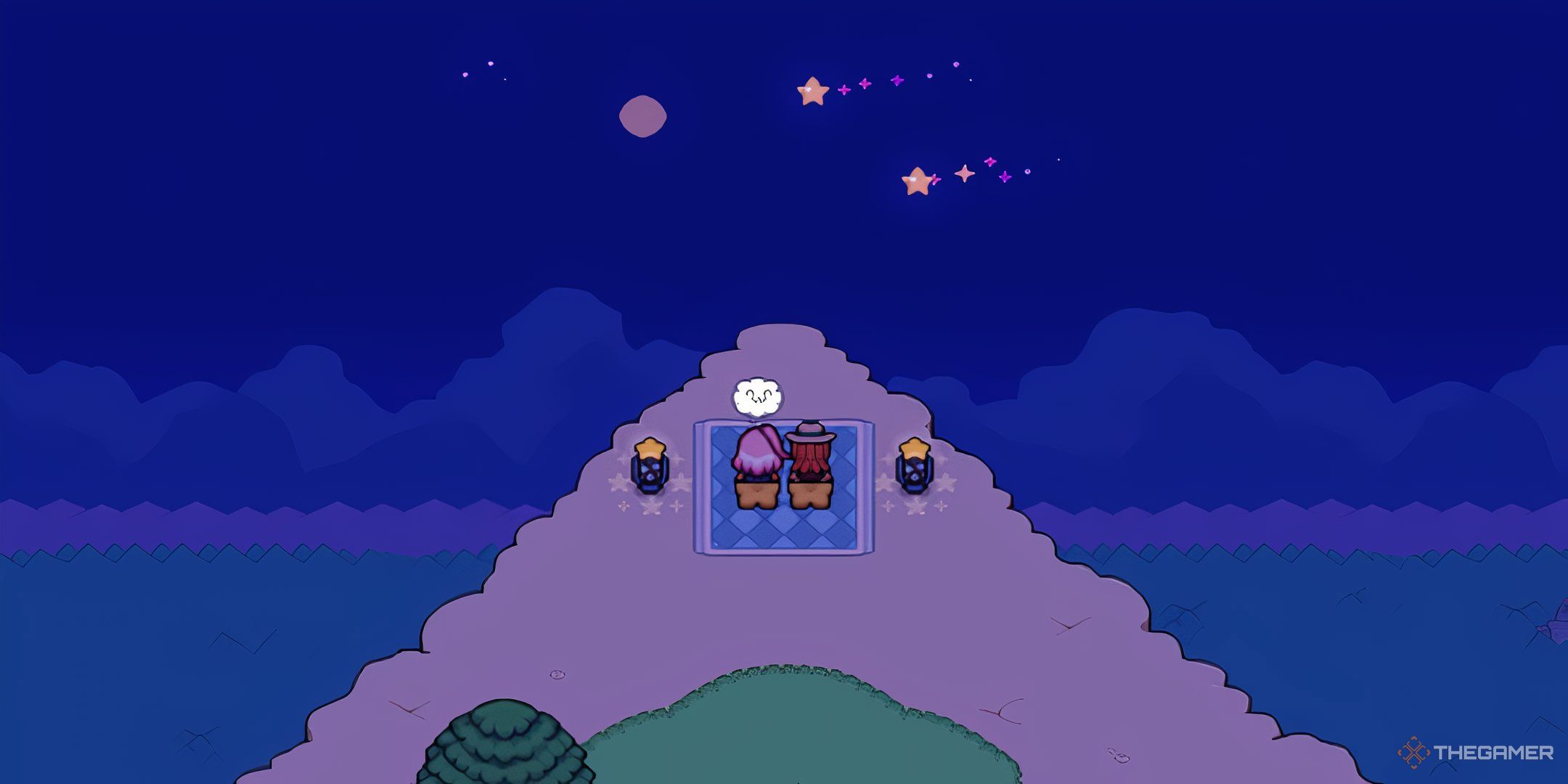 Going to the Shooting Star Festival With Adeline in Fields of Mistria.