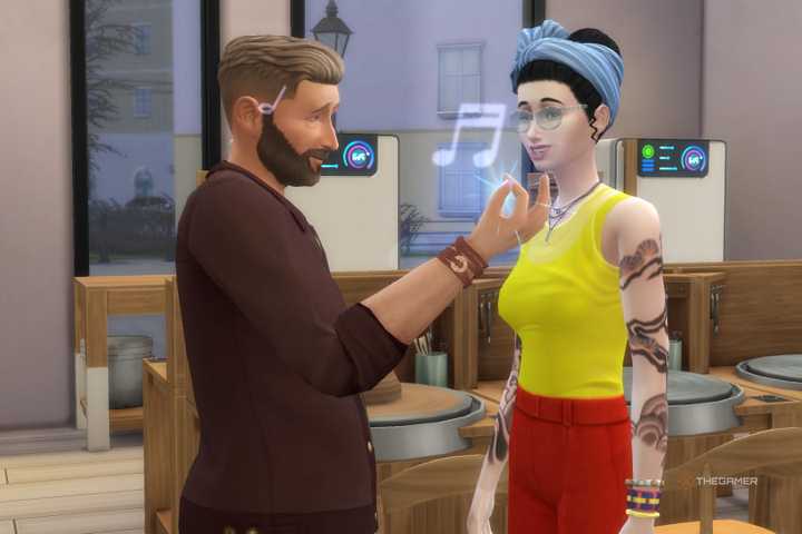 Gert Koopman giving a Sim his Skill Mastery Perk in The Sims 4 Businesses and Hobbies.