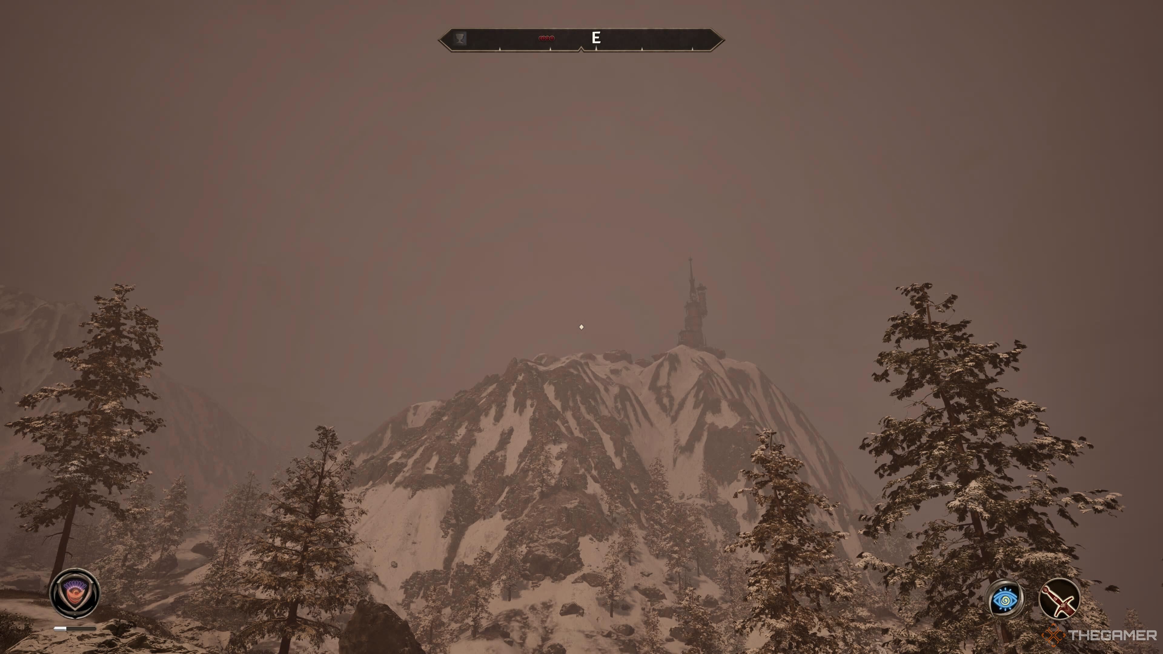 The Jerall Mountains at dusk in Oblivion Remastered.
