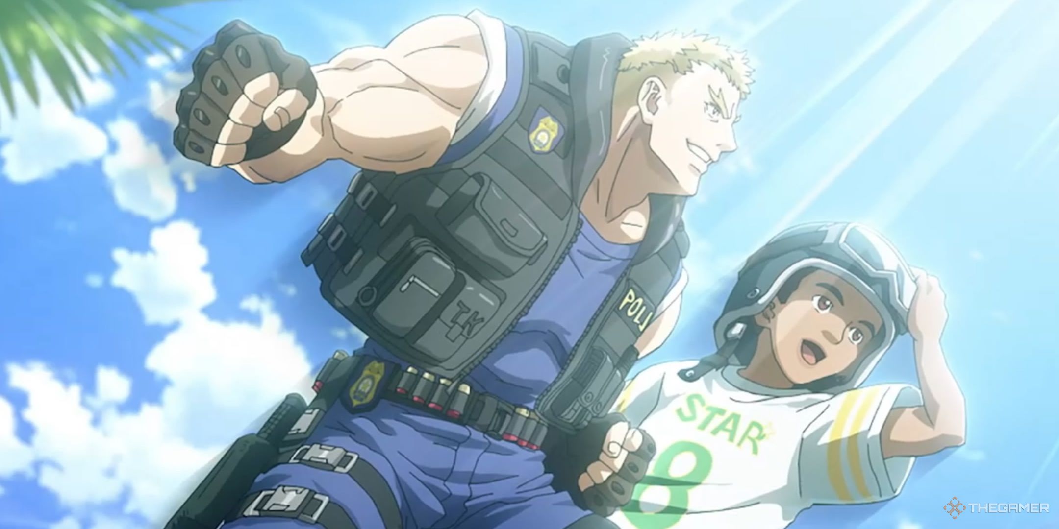 Kevin standing alongside Marcus In Fatal Fury City of the Wolves.