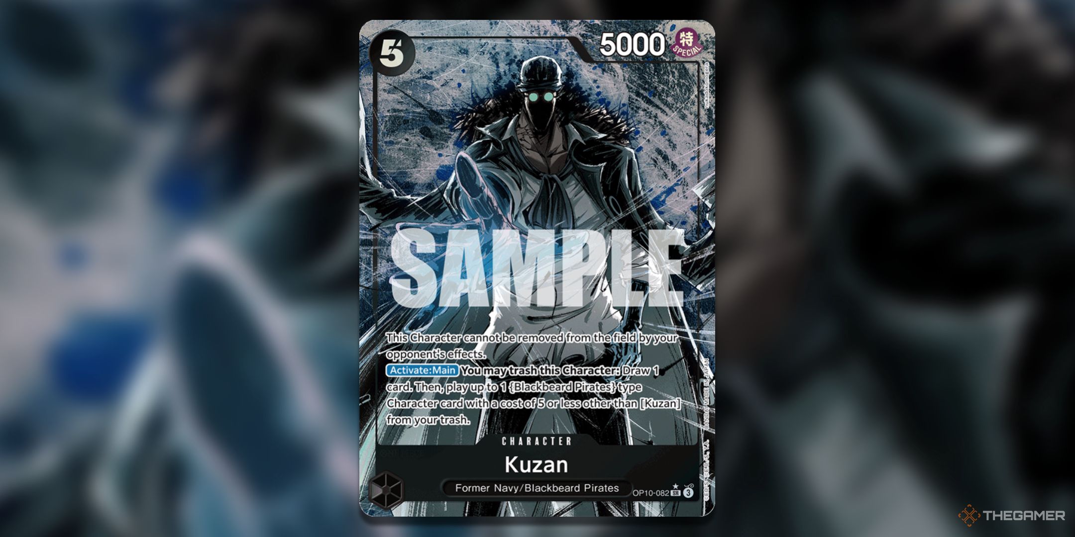Kuzan Parallel card from One Piece Card Game's Royal Blood set.
