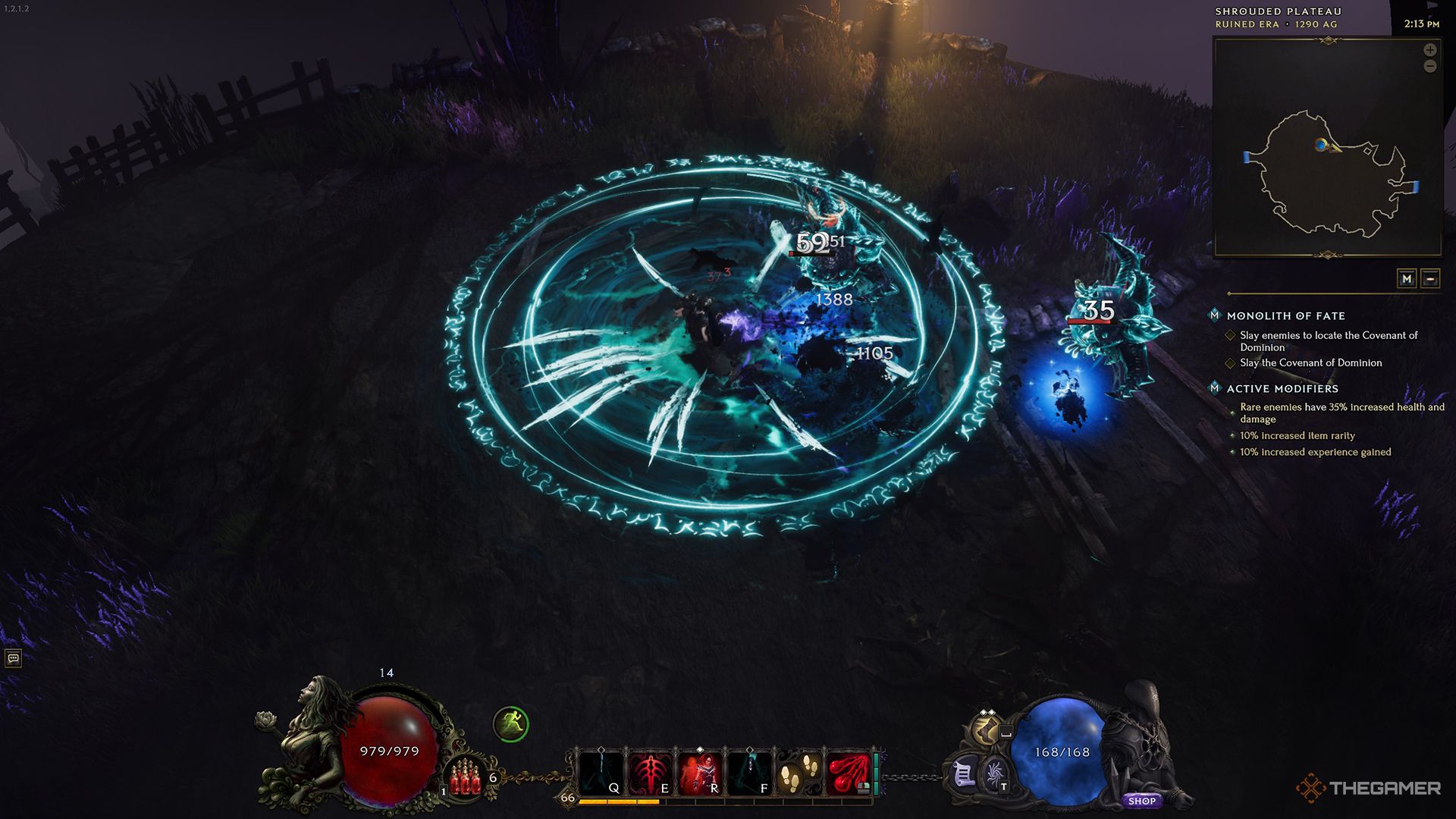 A Lich in Reaper Form using Death Seal to fight enemies in Last Epoch.