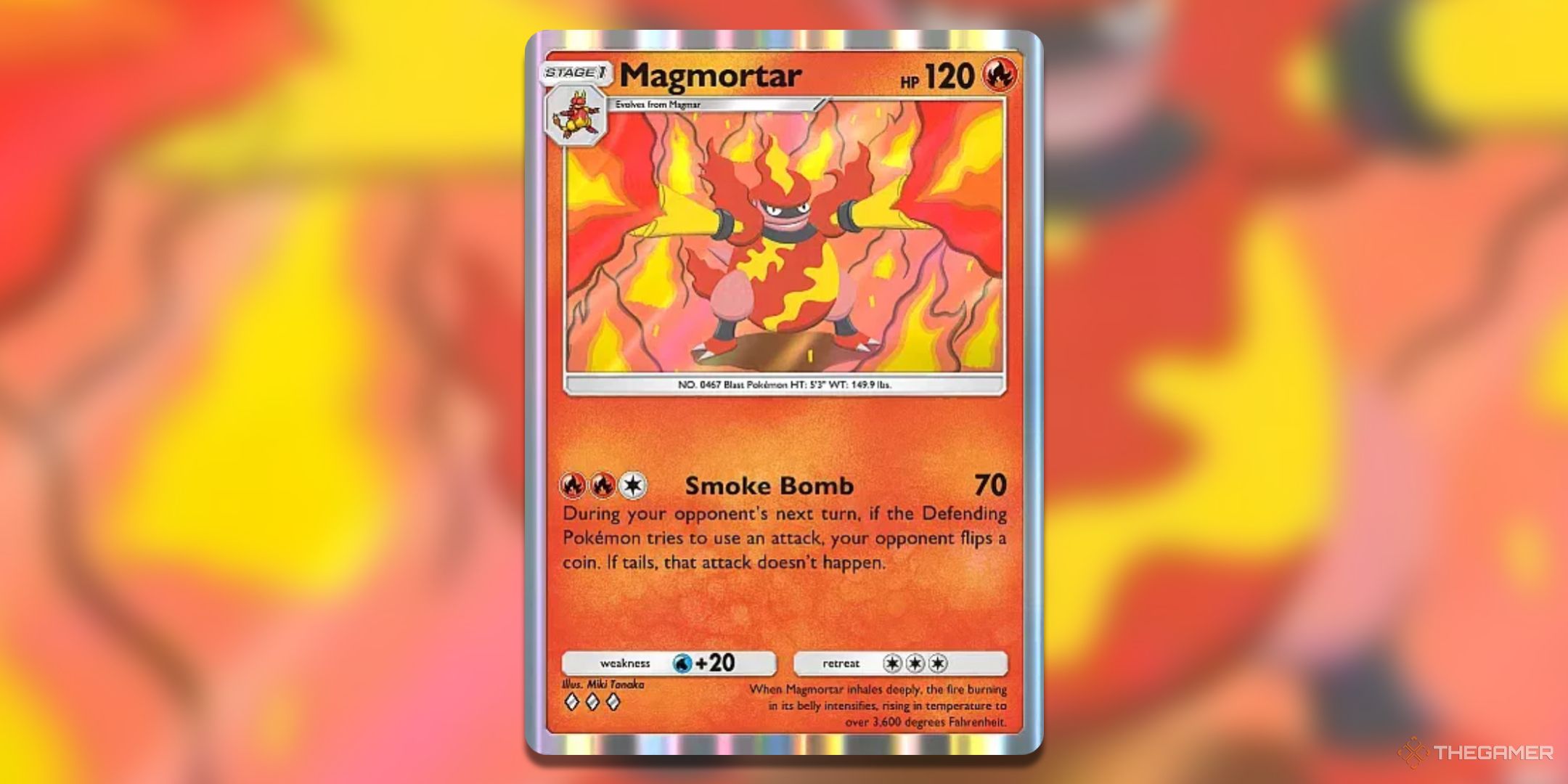 Magmortar Pokemon TCG Pocket Shining Revelry Card Art.
