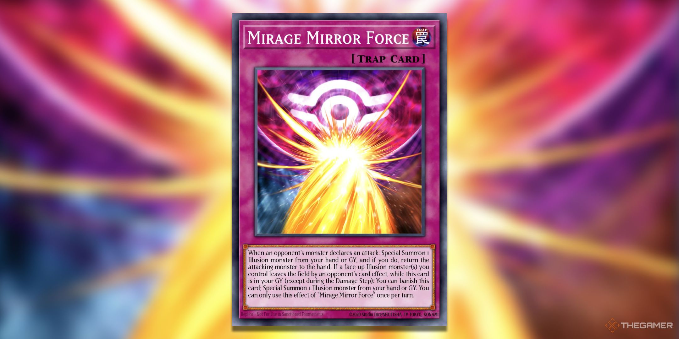 Mirage Mirror Force Yu-Gi-Oh! TCG card art.