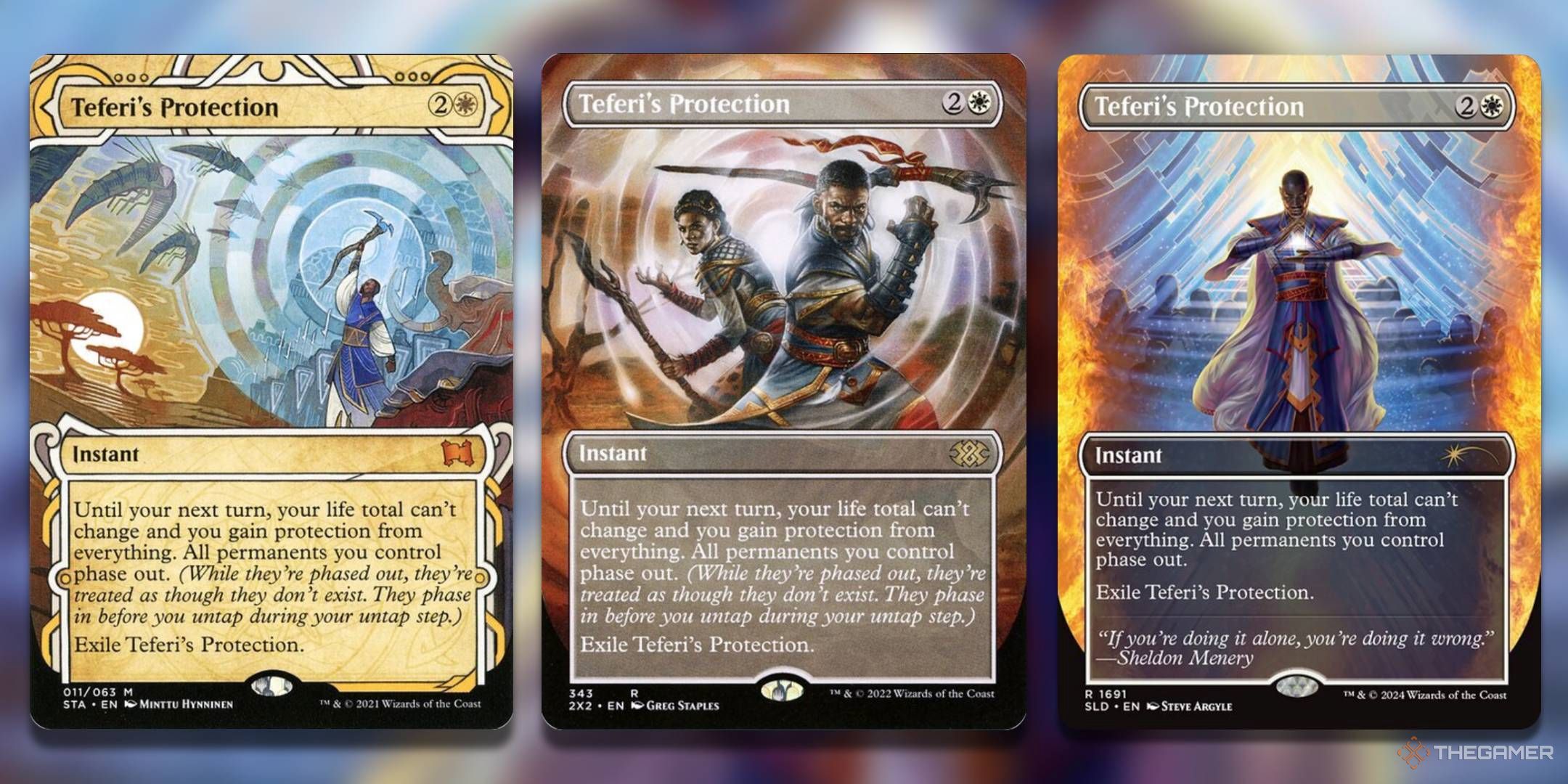 MTG Teferis Protection Three Card Header