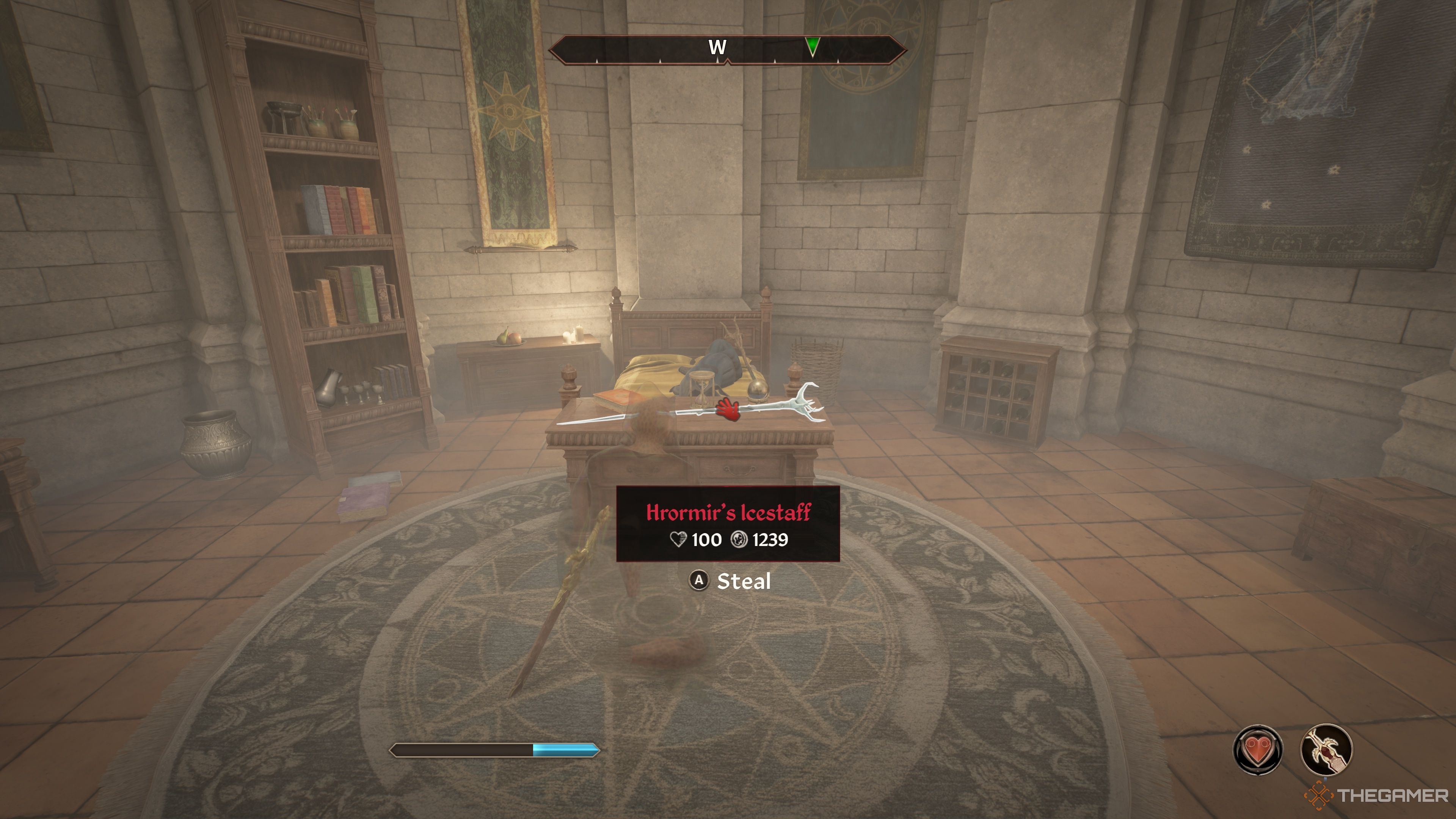 Oblivion Remastered Misdirection Stealing Hrormir's Icestaff.