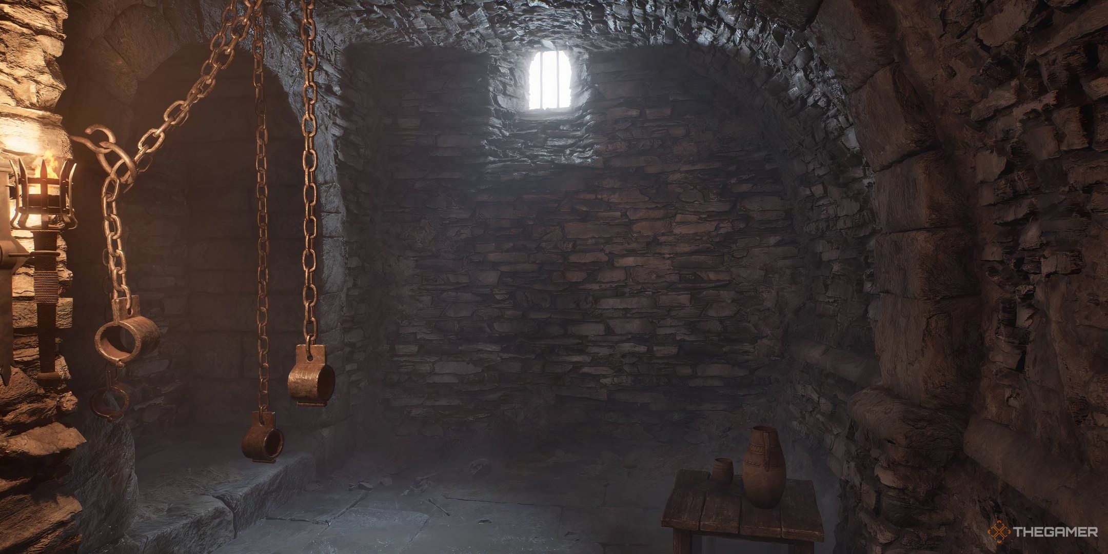 The starting prison cell from the Elder Scrolls IV: Oblivion Remastered.