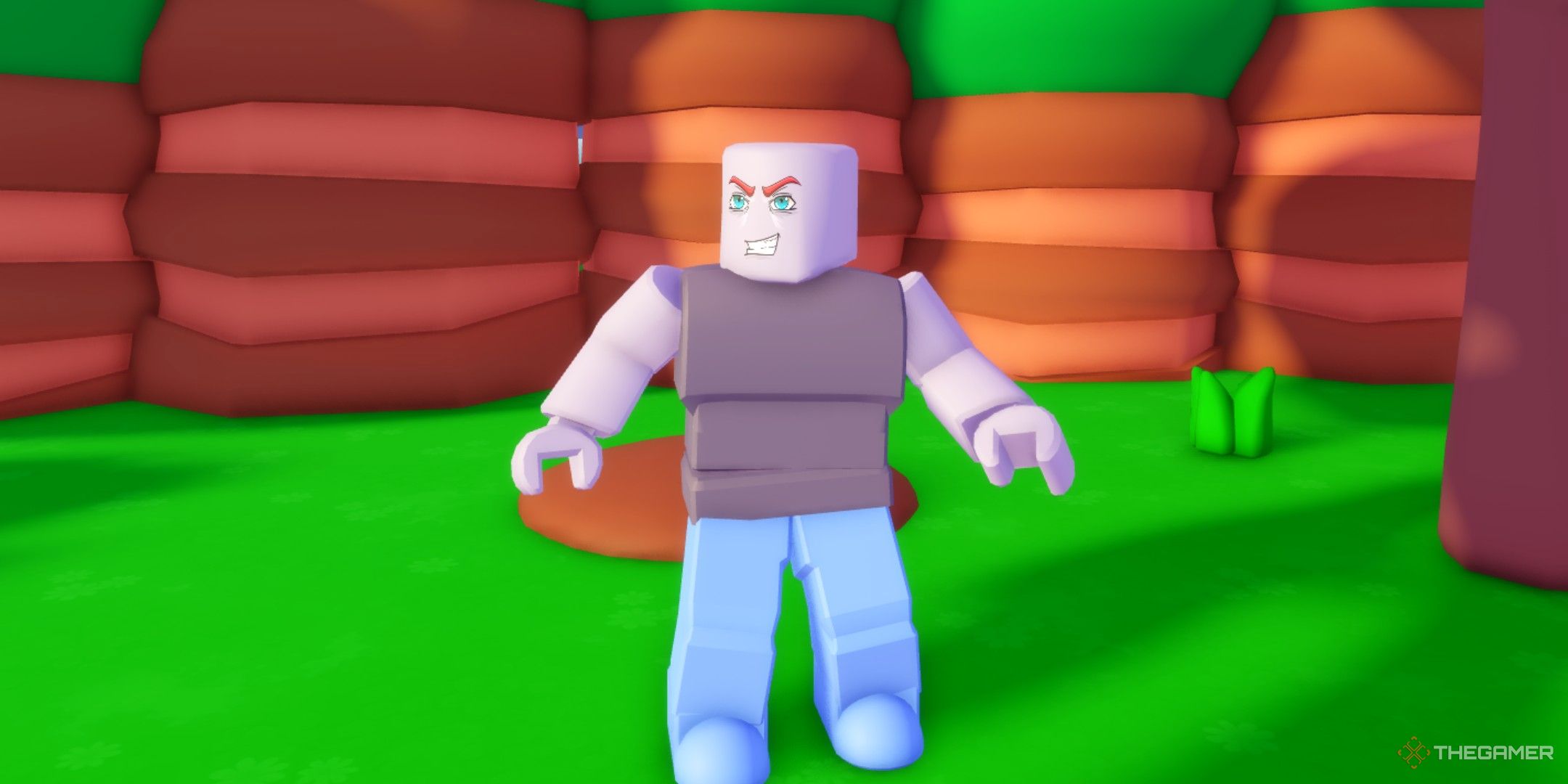 a player in Button Simulator Mania 2 on Roblox