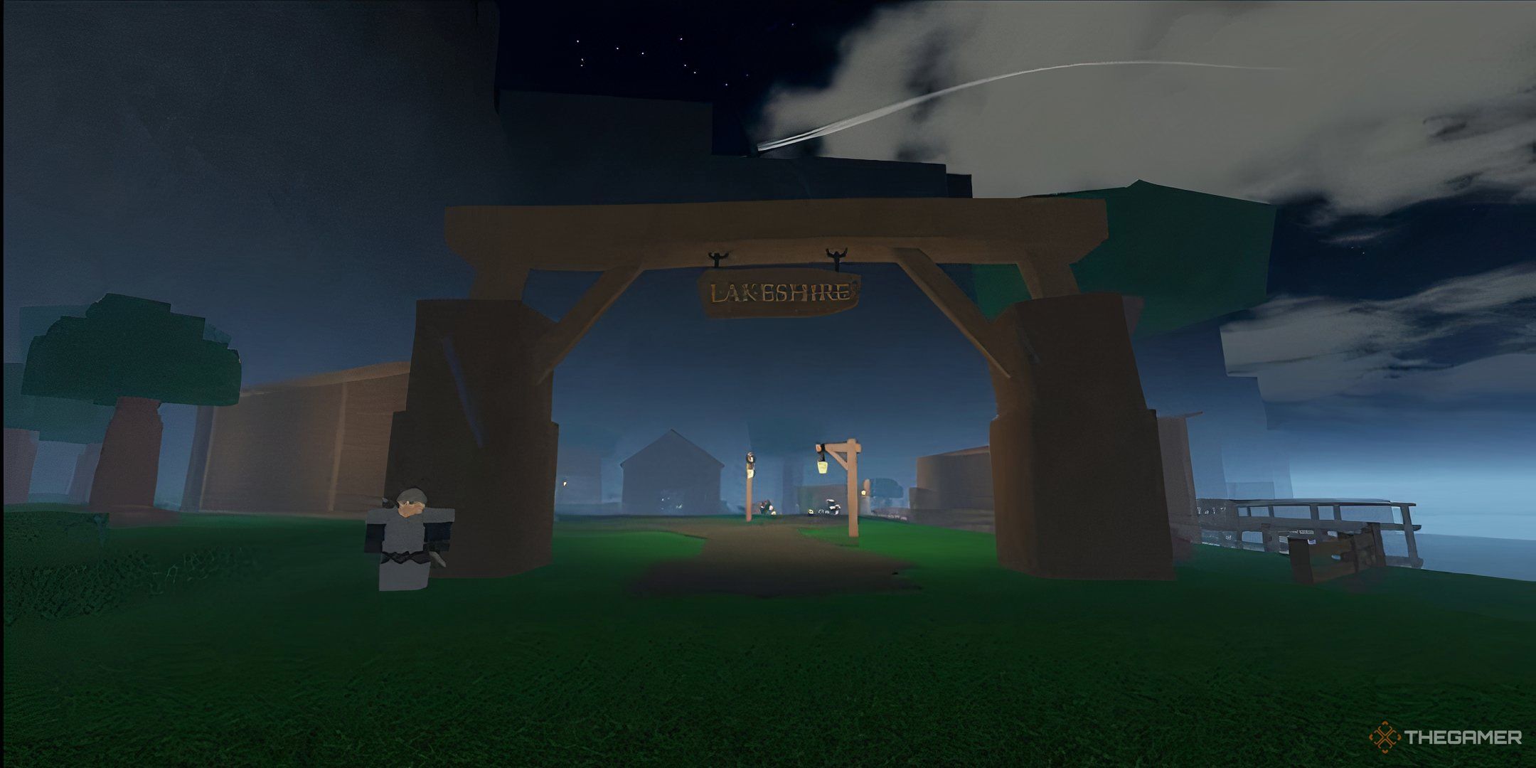Entrance gate of Lakeshire village in Rune Slayer