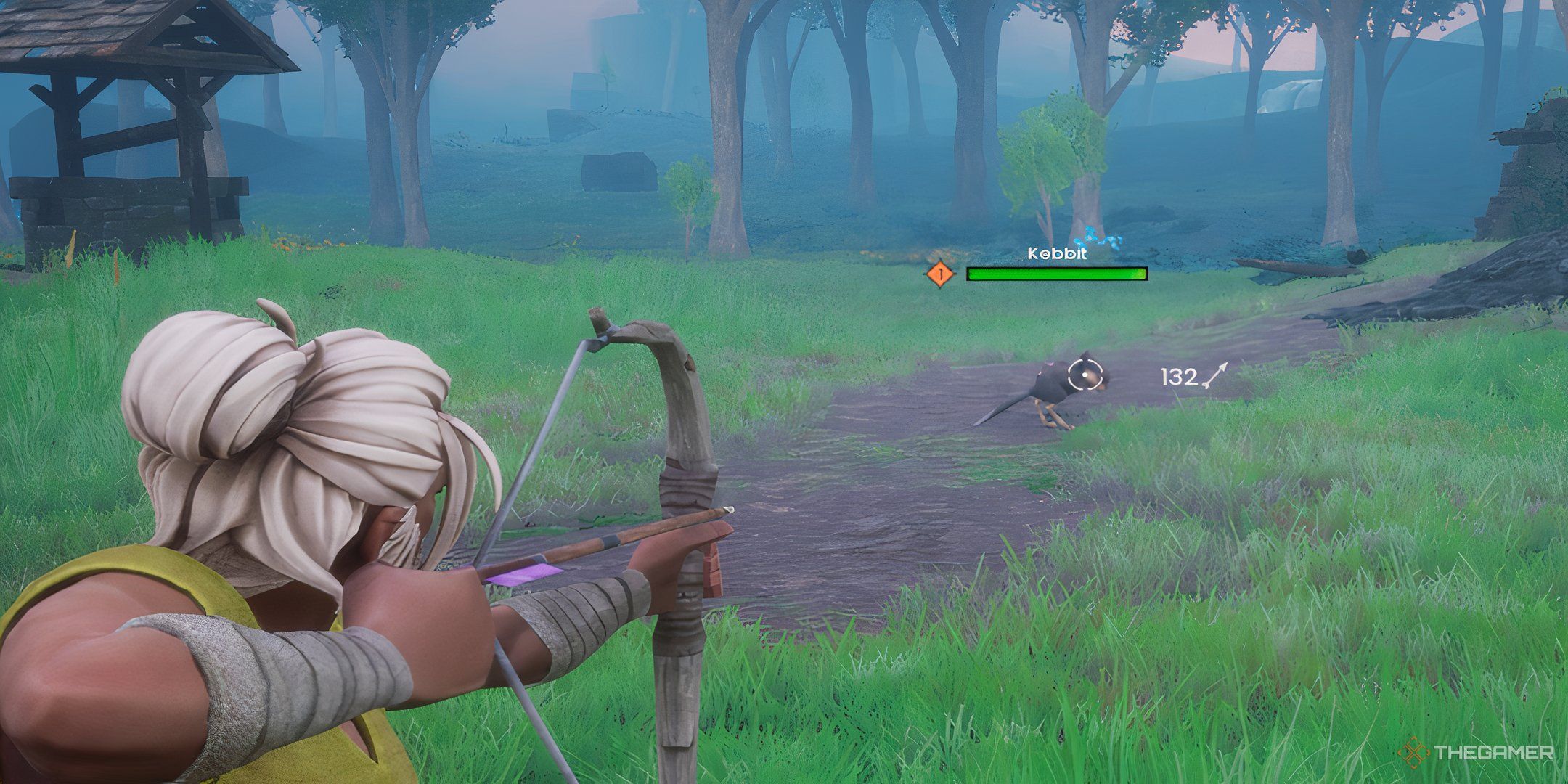 Aiming a bow at a critter in Runescape Dragonwilds