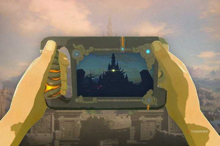 Ruined Hyrule through the sheikah slate