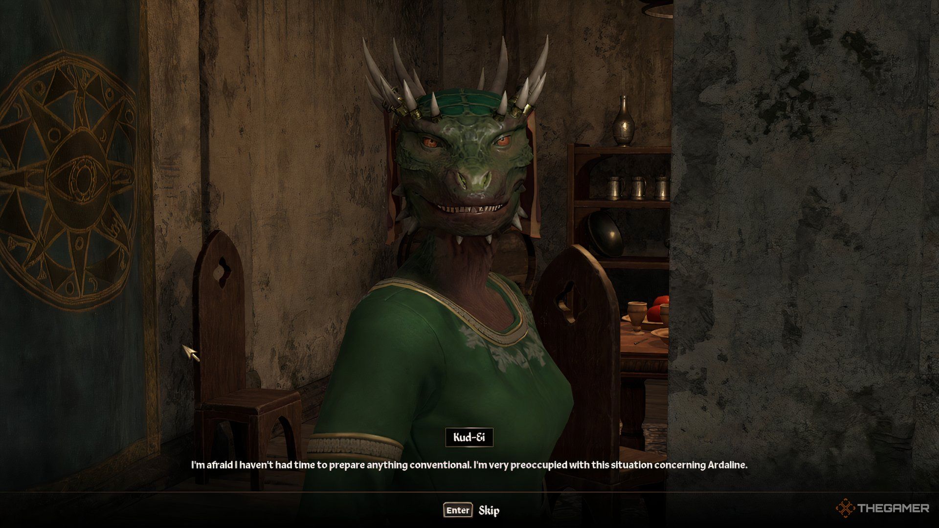 Talking to Kud-Ei in The Elder Scrolls IV Oblivion Remastered.