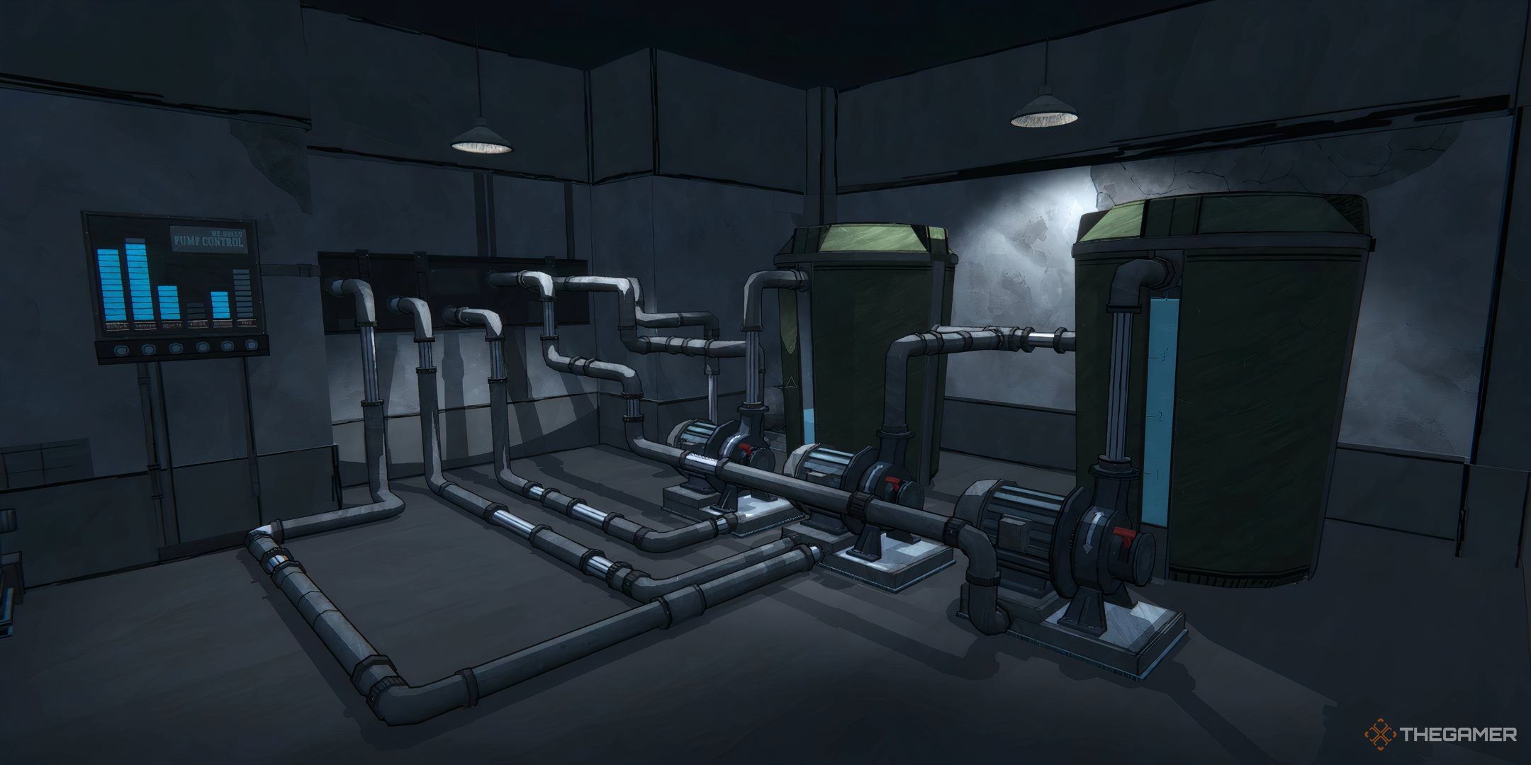 The Pump Room In Blue Prince.