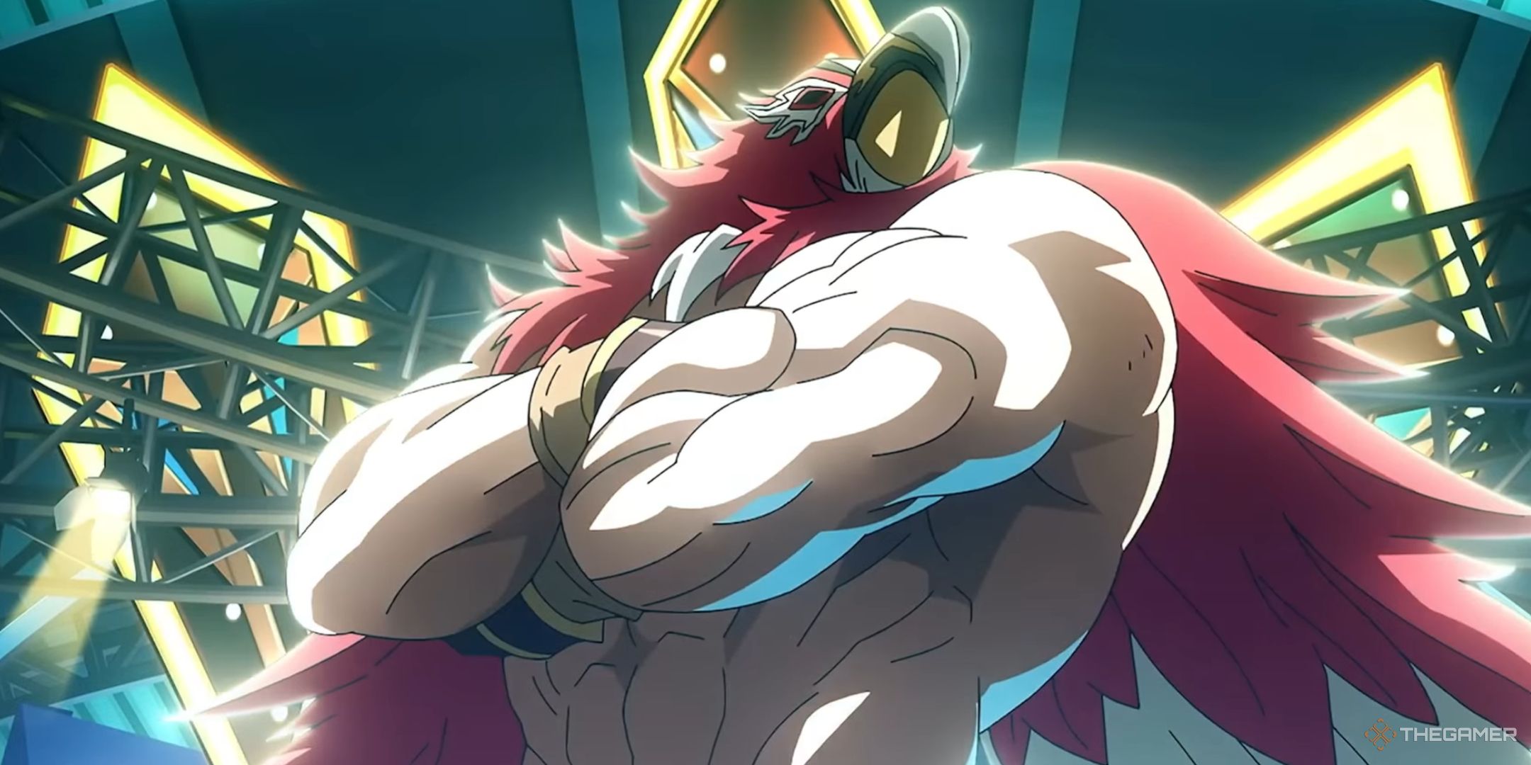 Tizoc with his arms crossed from the opening movie in Fatal Fury City of the Wolves.
